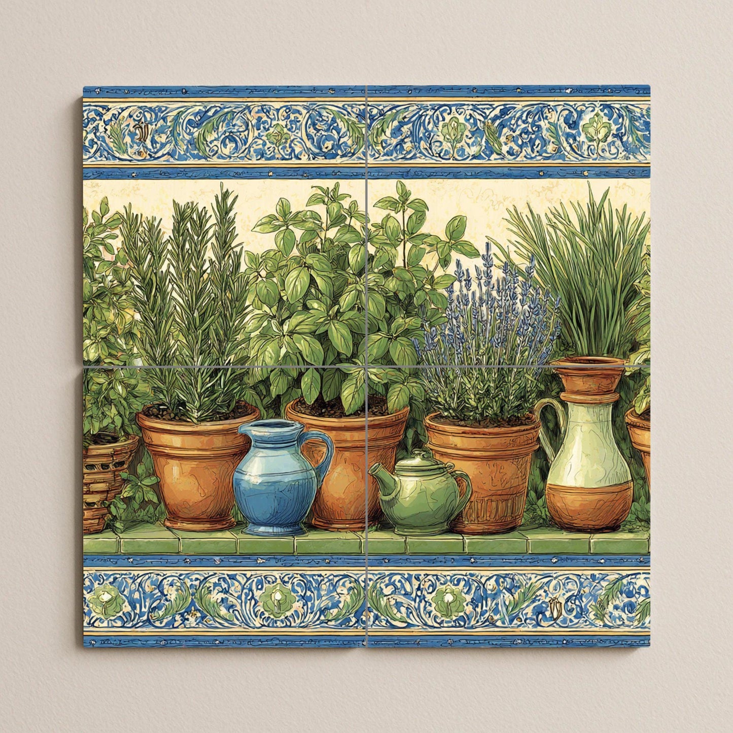 Fliesenbild Garten von hierbas — Landhausküchen-Kunst