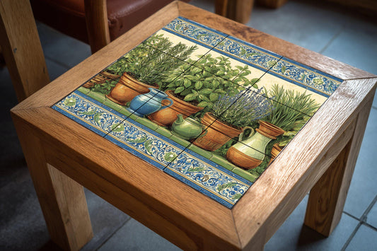 Garden of hierbas — Countryside Kitchen Art · Tile Wall Art