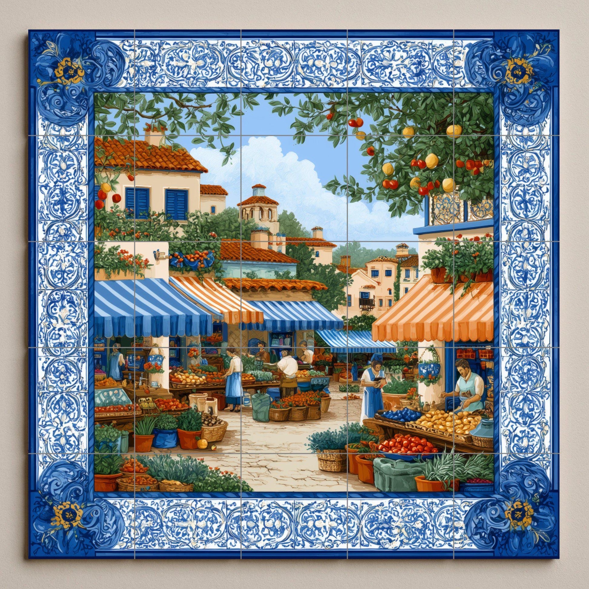 Un Marché Méditerranéen · Fresque Céramique — Cuisine de Campagne
