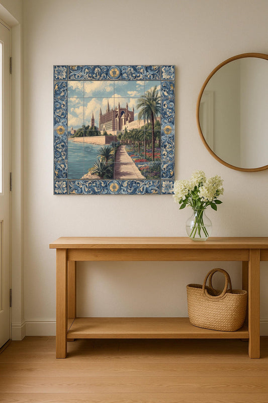 Ceramic Tile Mural: Cathedral of Palma — Sea & Coastal Art