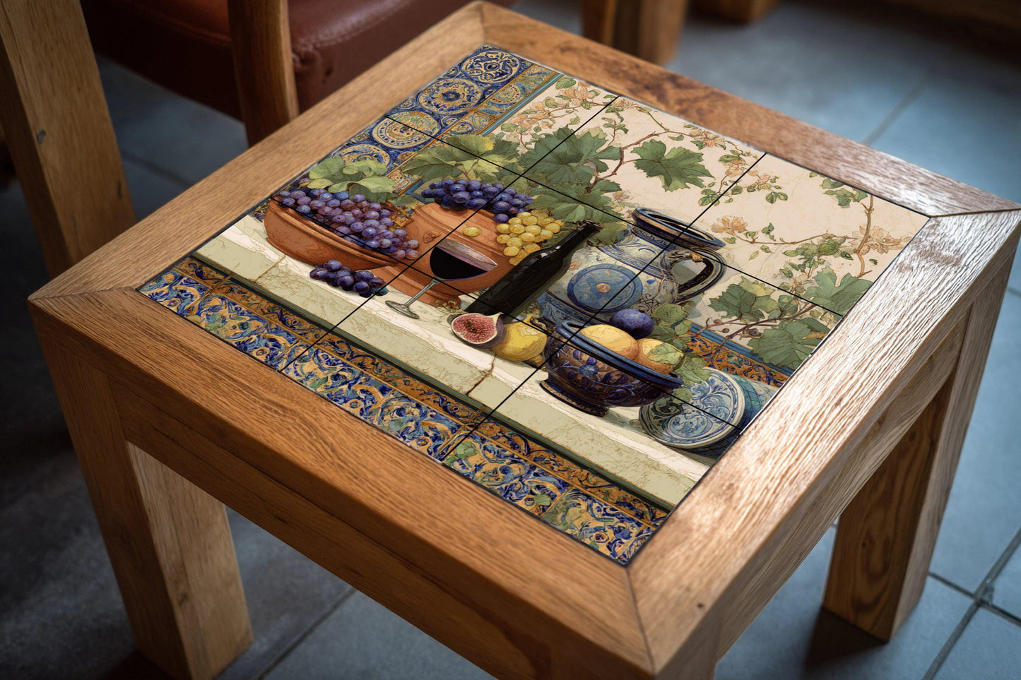 Vineyard Mediterranean · Ceramic Wall Mural — Kitchen & Country Scene