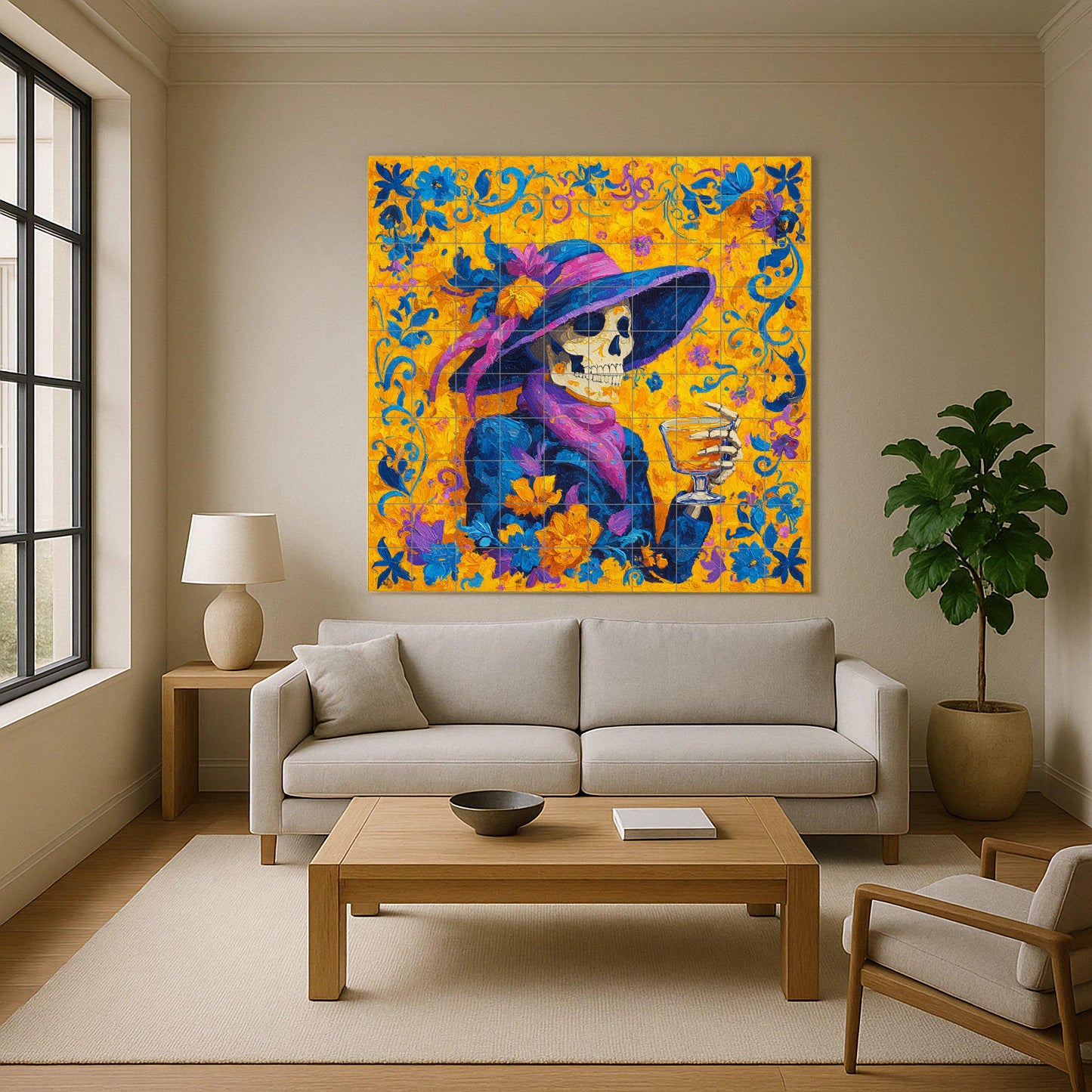 Catrina — Decorative Pattern Mural · Tile Wall Art