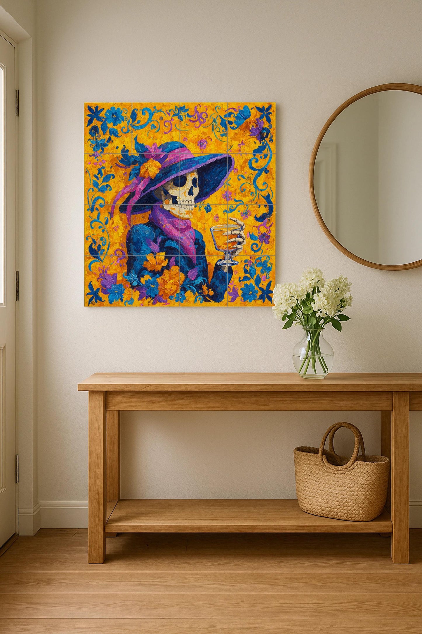 Catrina — Decorative Pattern Mural · Tile Wall Art