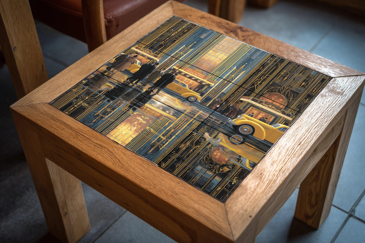 Art Déco de Nueva York · Fresque Céramique — Paysage Urbain en Carreaux