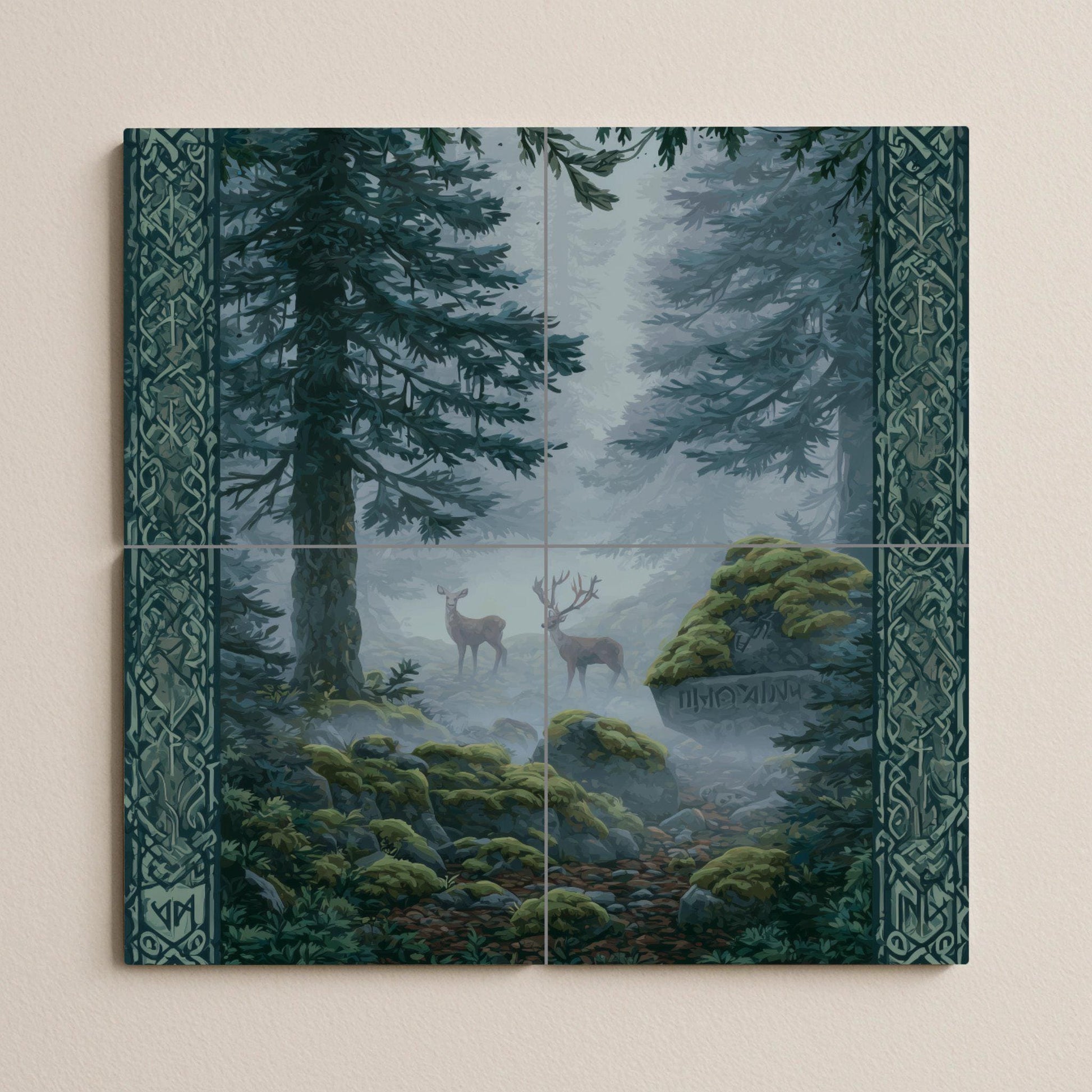 Forest Nordic — Mythology Wall Art · Ceramic Tile Mural