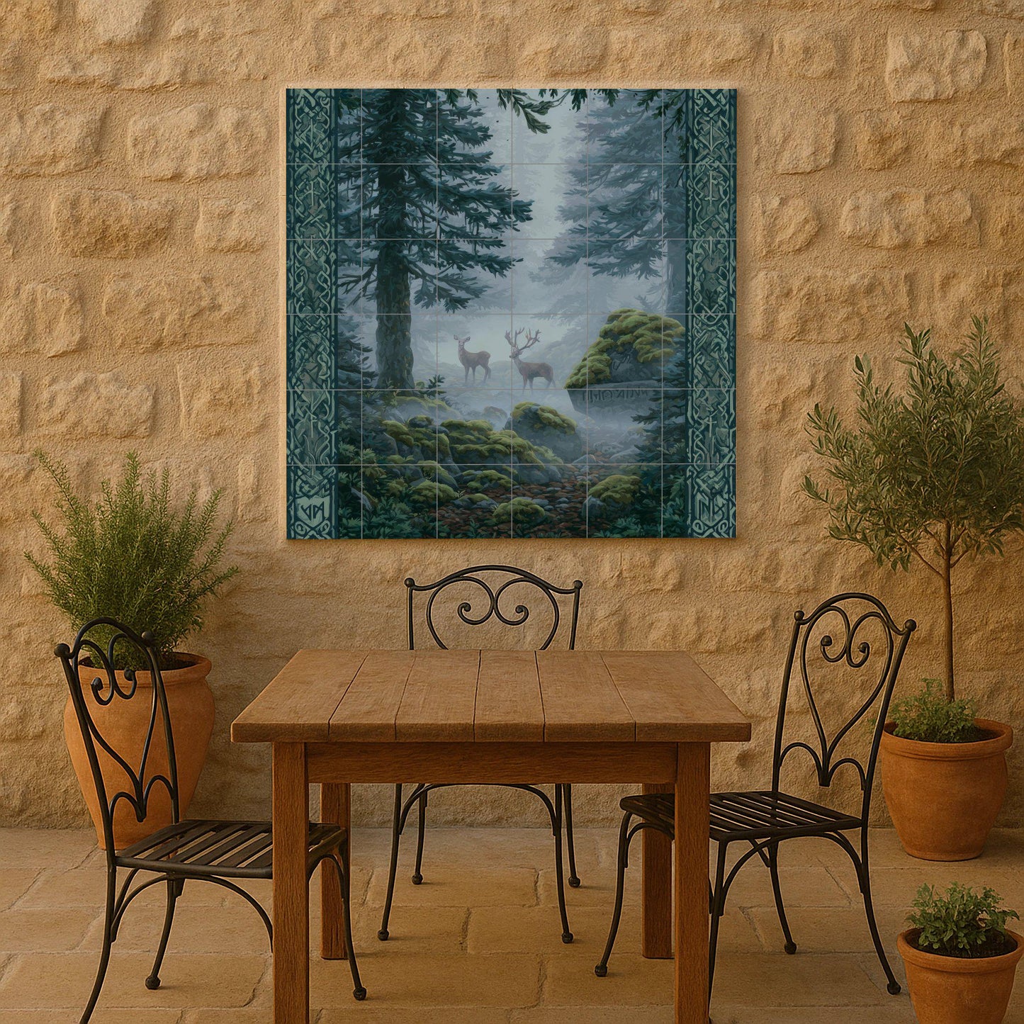 Forest Nordic — Mythology Wall Art · Ceramic Tile Mural