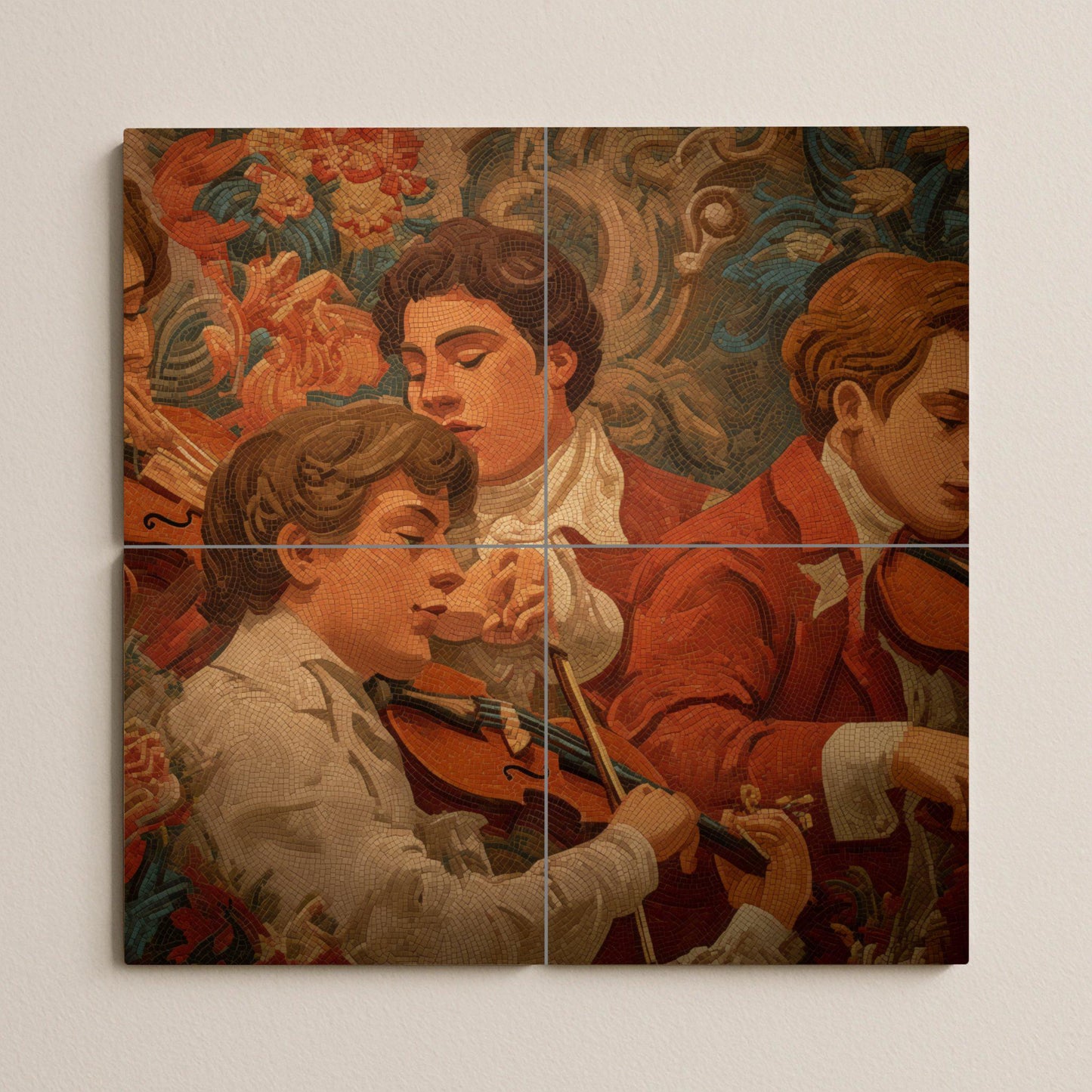 Músicos gitanos de Budapest — Art Rustique de Ferme, Art Mural en Céramique
