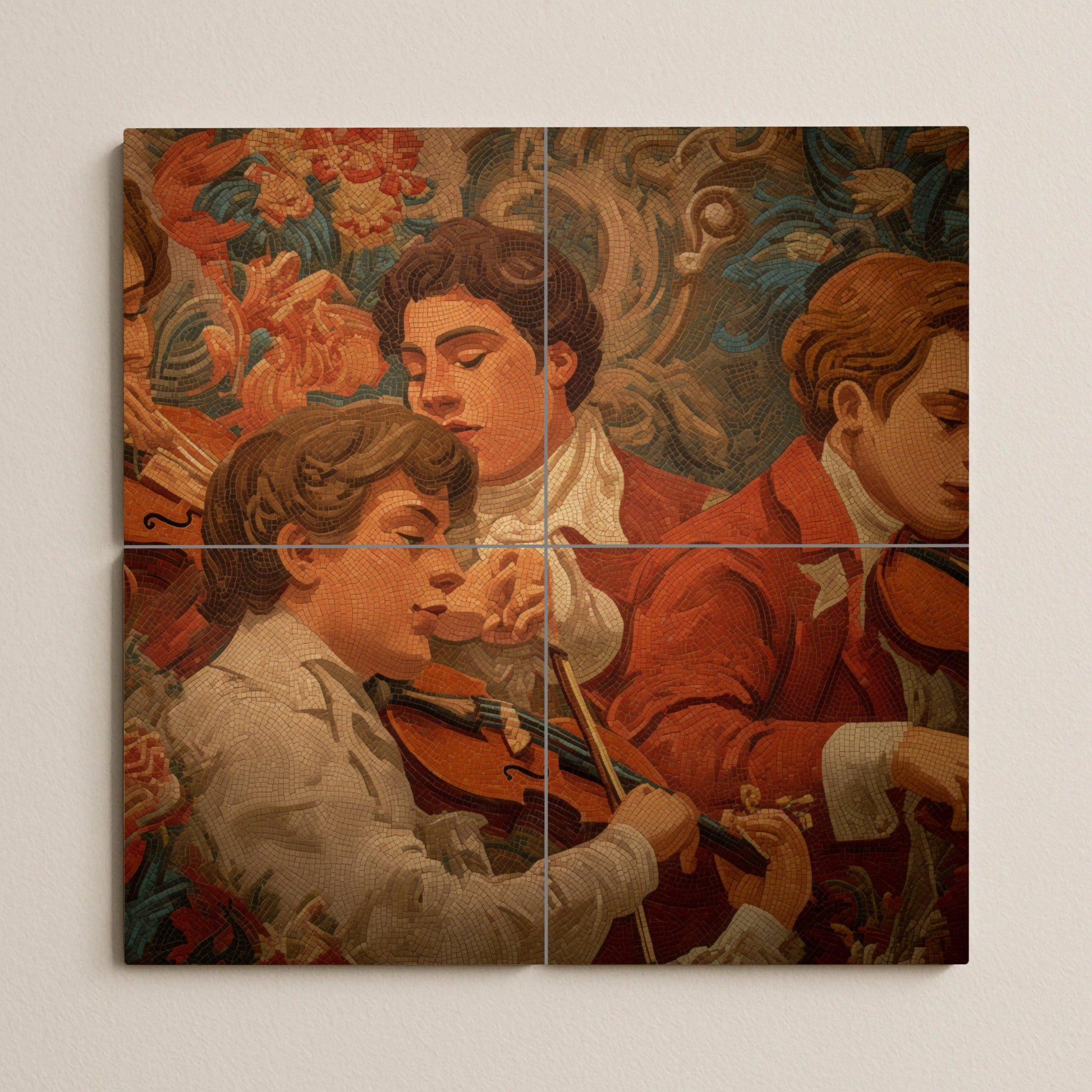 Músicos gitanos de Budapest — Art Rustique de Ferme, Art Mural en Céramique