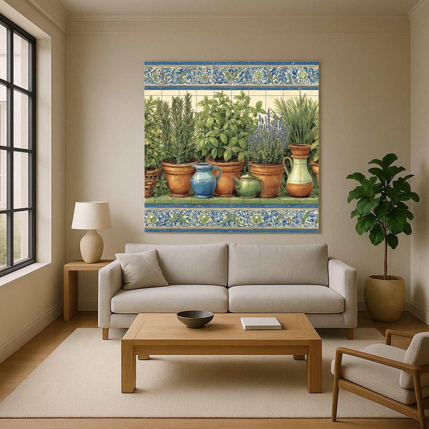 Fliesenbild Garten von hierbas — Landhausküchen-Kunst