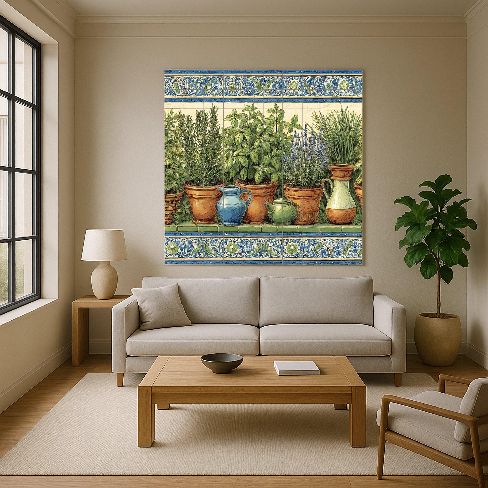 Fliesenbild Garten von hierbas — Landhausküchen-Kunst