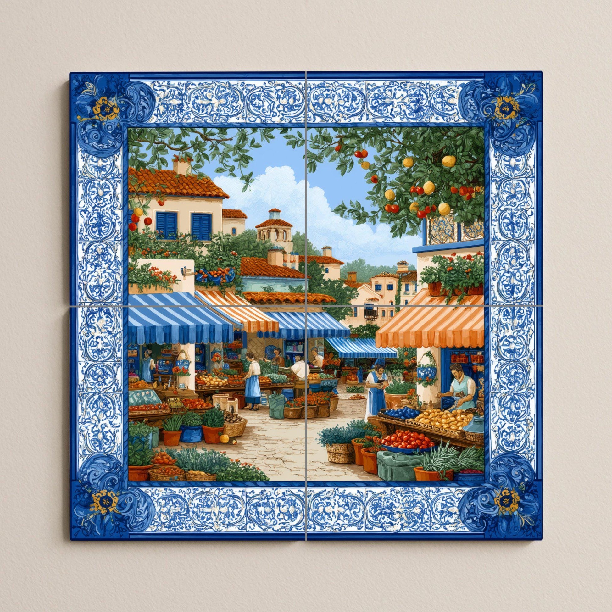 Un Marché Méditerranéen · Fresque Céramique — Cuisine de Campagne