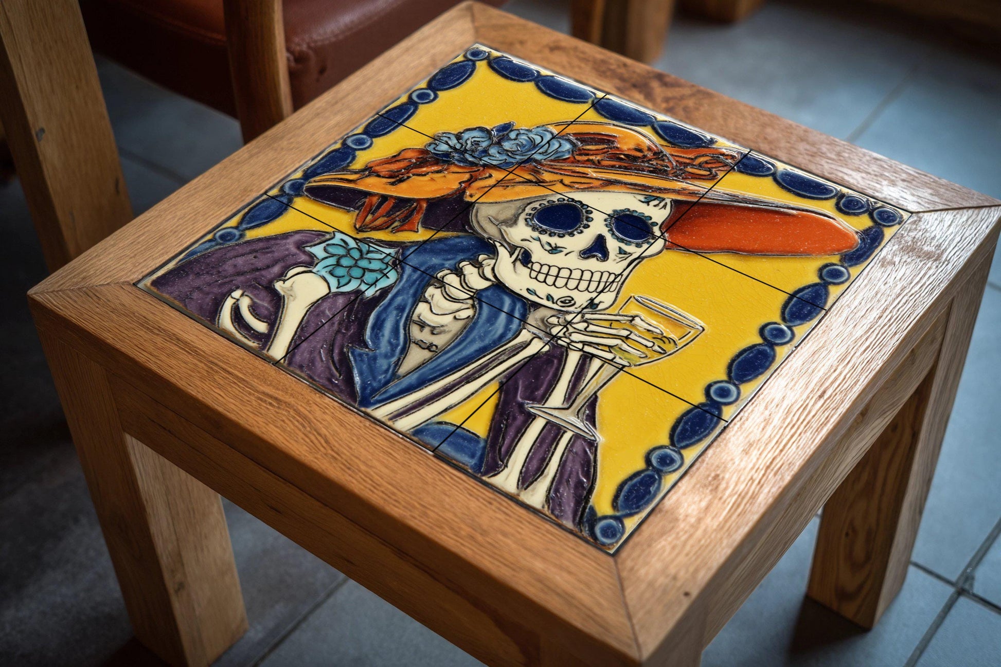Catrina · Ceramic Wall Mural — Ornamental Wall Panel