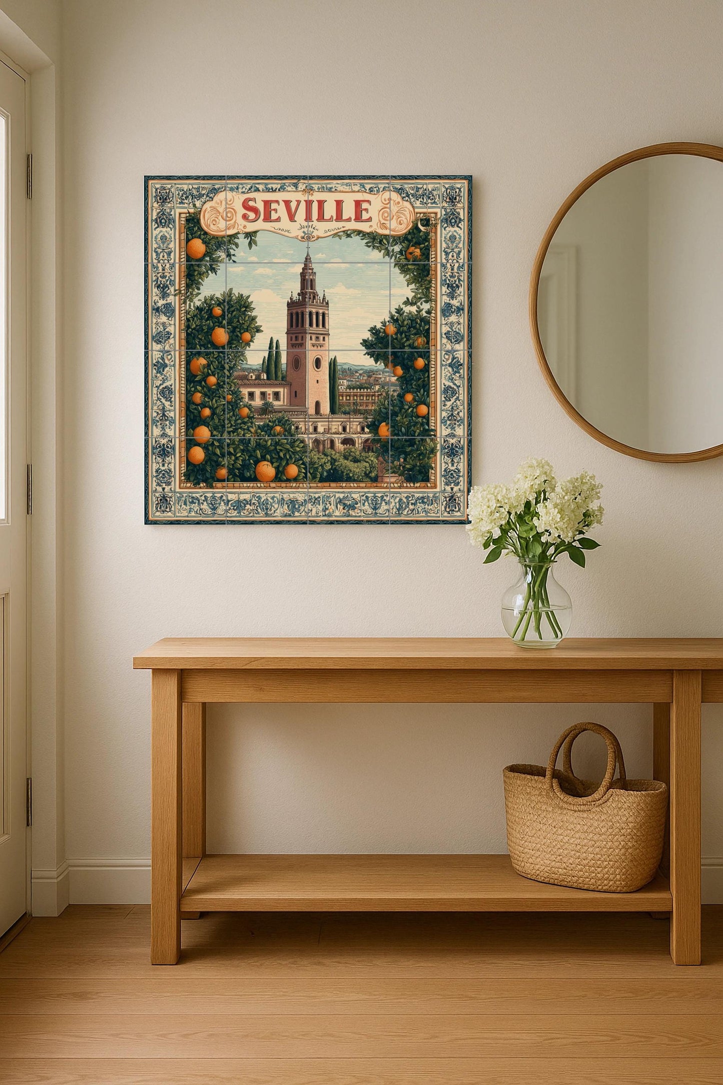 Seville · Ceramic Wall Mural — Seaside Scene