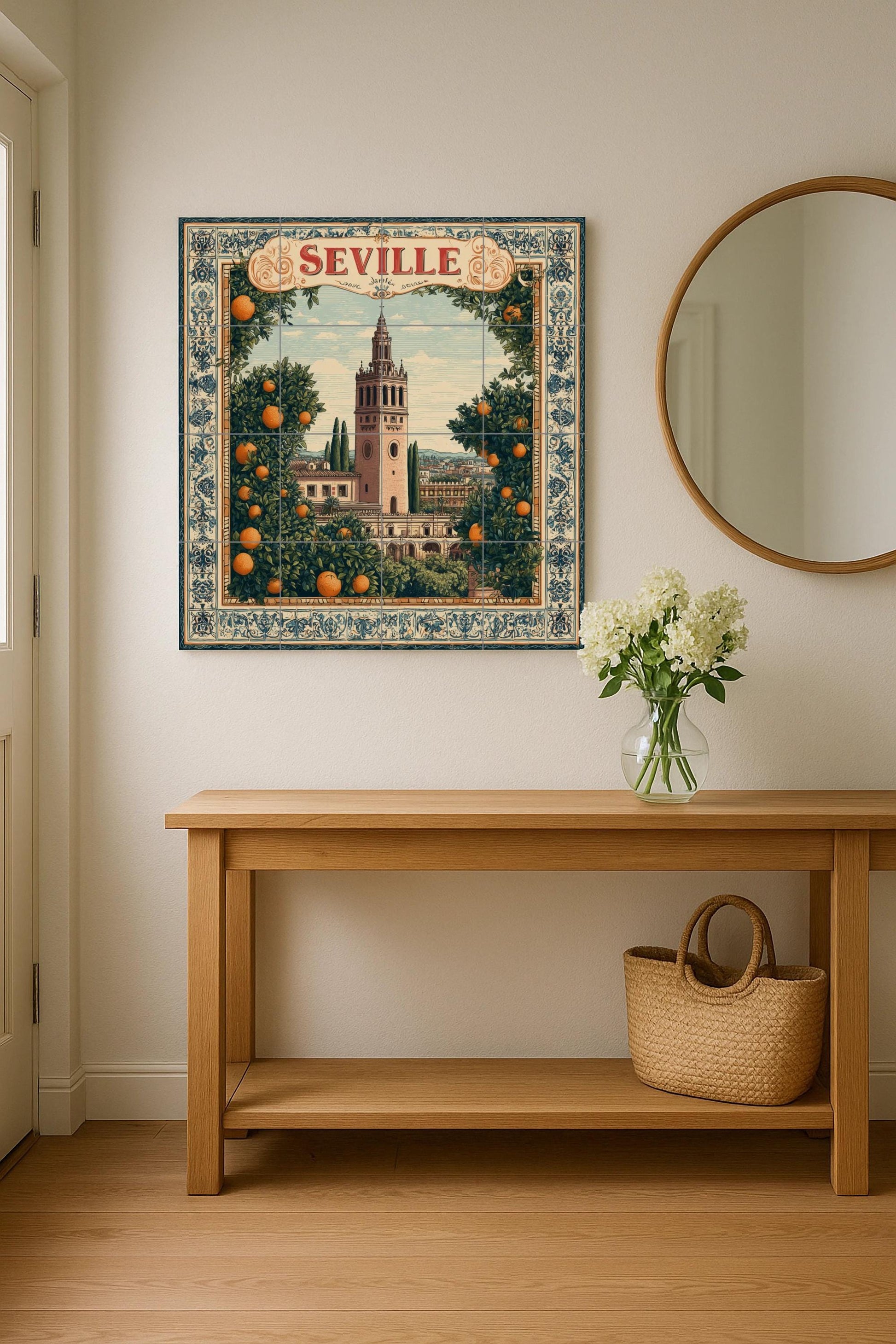 Seville · Ceramic Wall Mural — Seaside Scene