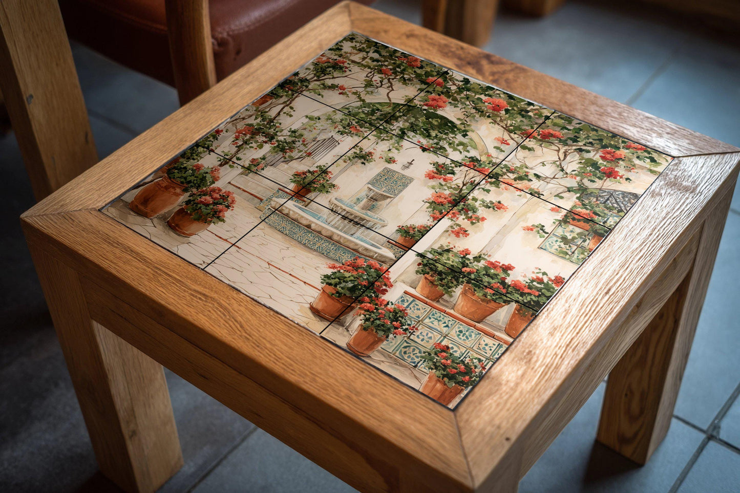 For Courtyard Andalusian — Flowers & Landscape Art · Tile Wall Art