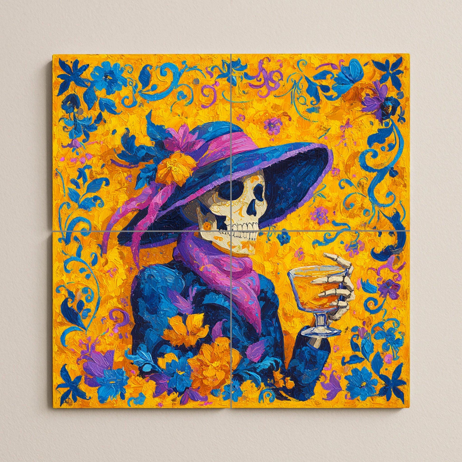 Catrina — Decorative Pattern Mural · Tile Wall Art