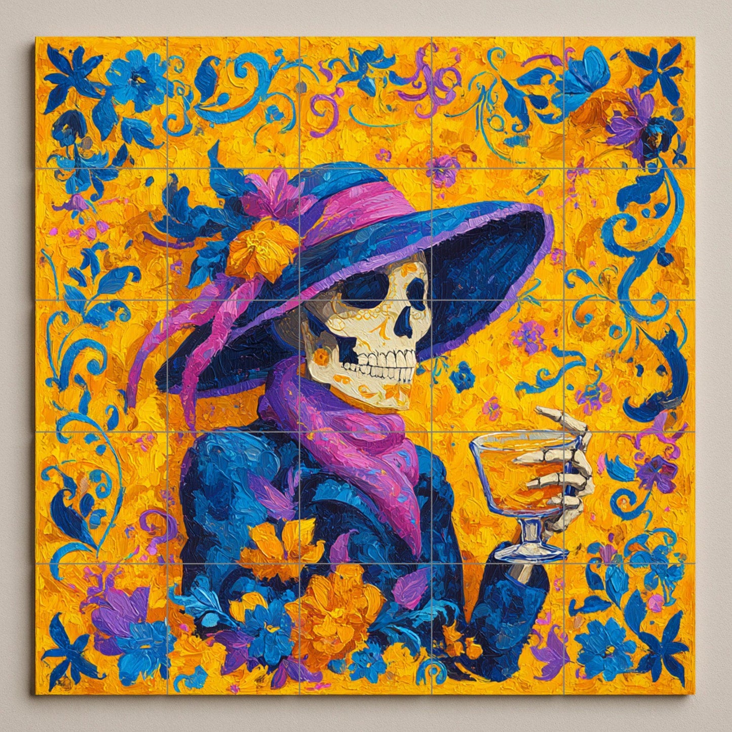 Catrina — Decorative Pattern Mural · Tile Wall Art