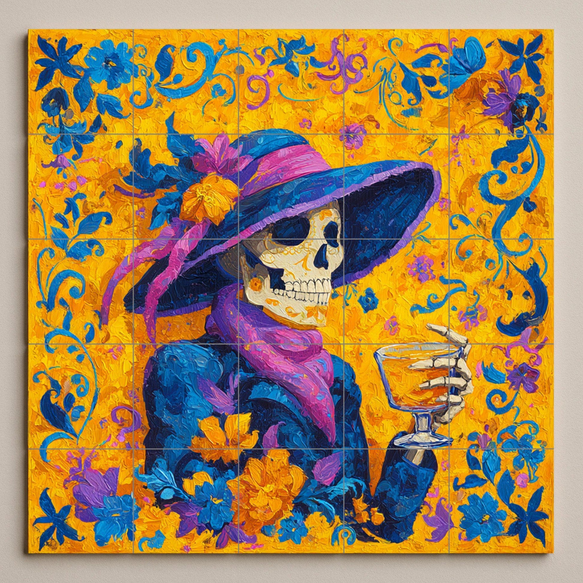 Catrina — Decorative Pattern Mural · Tile Wall Art