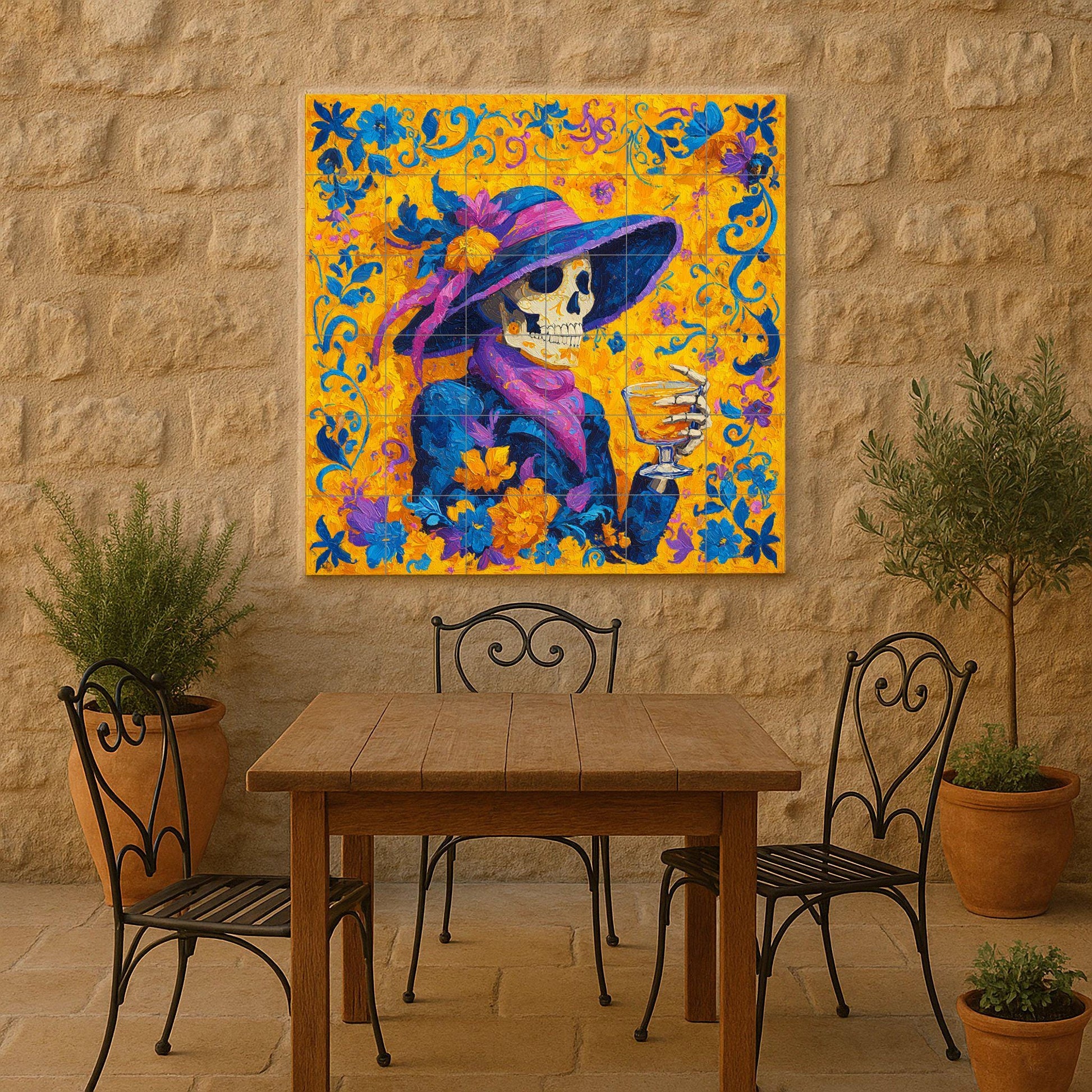 Catrina — Decorative Pattern Mural · Tile Wall Art