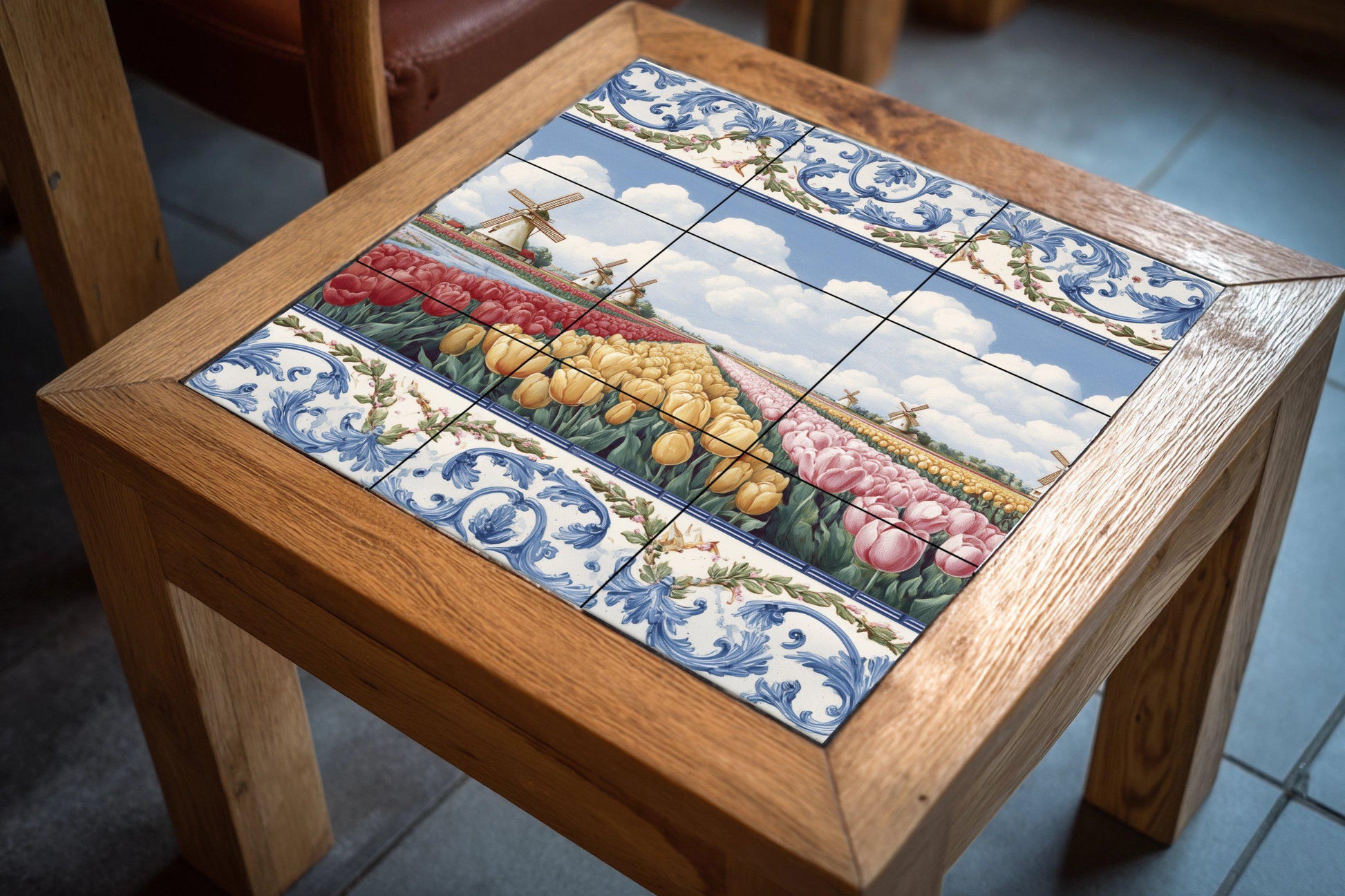 Campagna di Tulipani holandeses · Murale Ceramico — Paesaggio Botanico