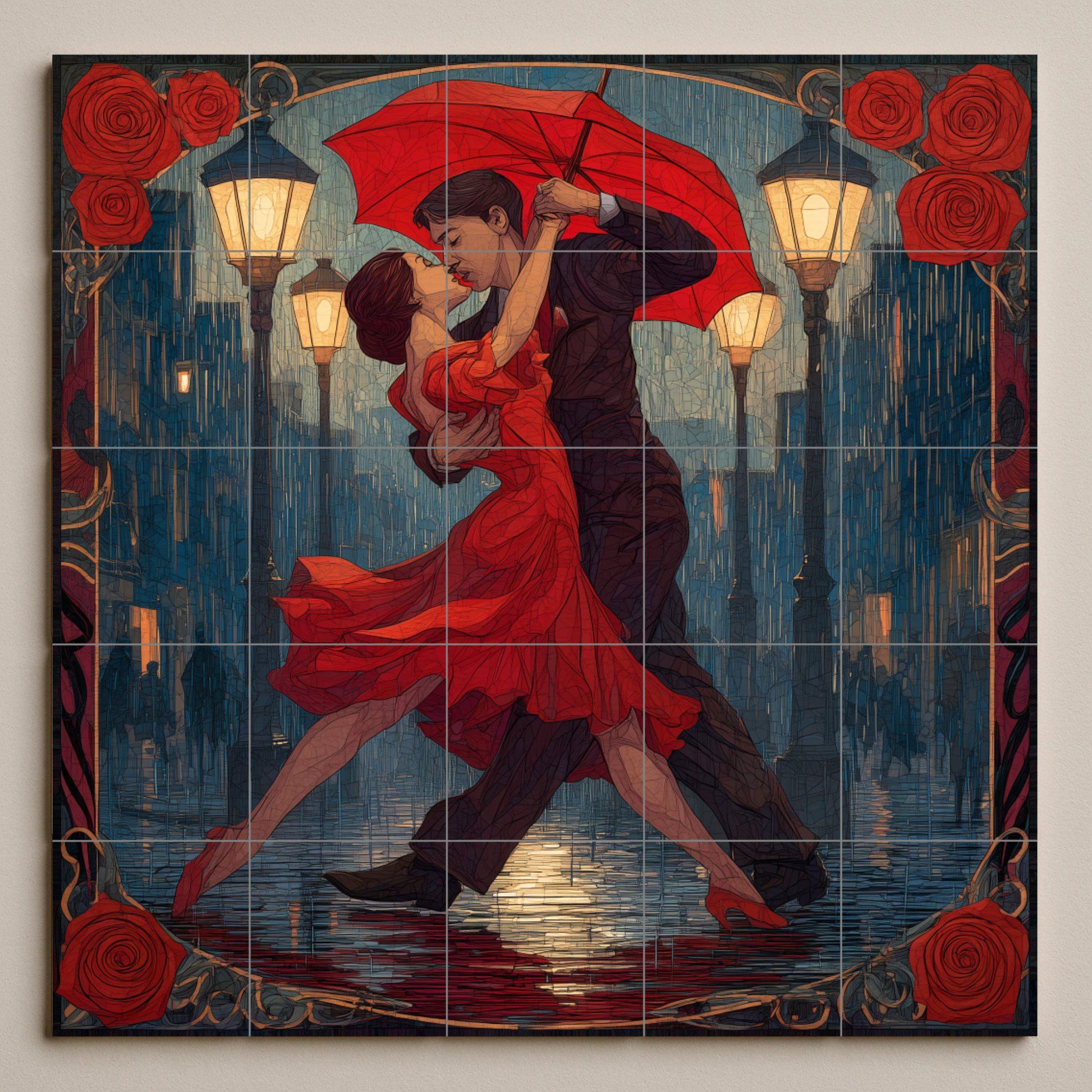 Tango bajo la lluvia — Cuisine de Campagne, Art Mural en Céramique