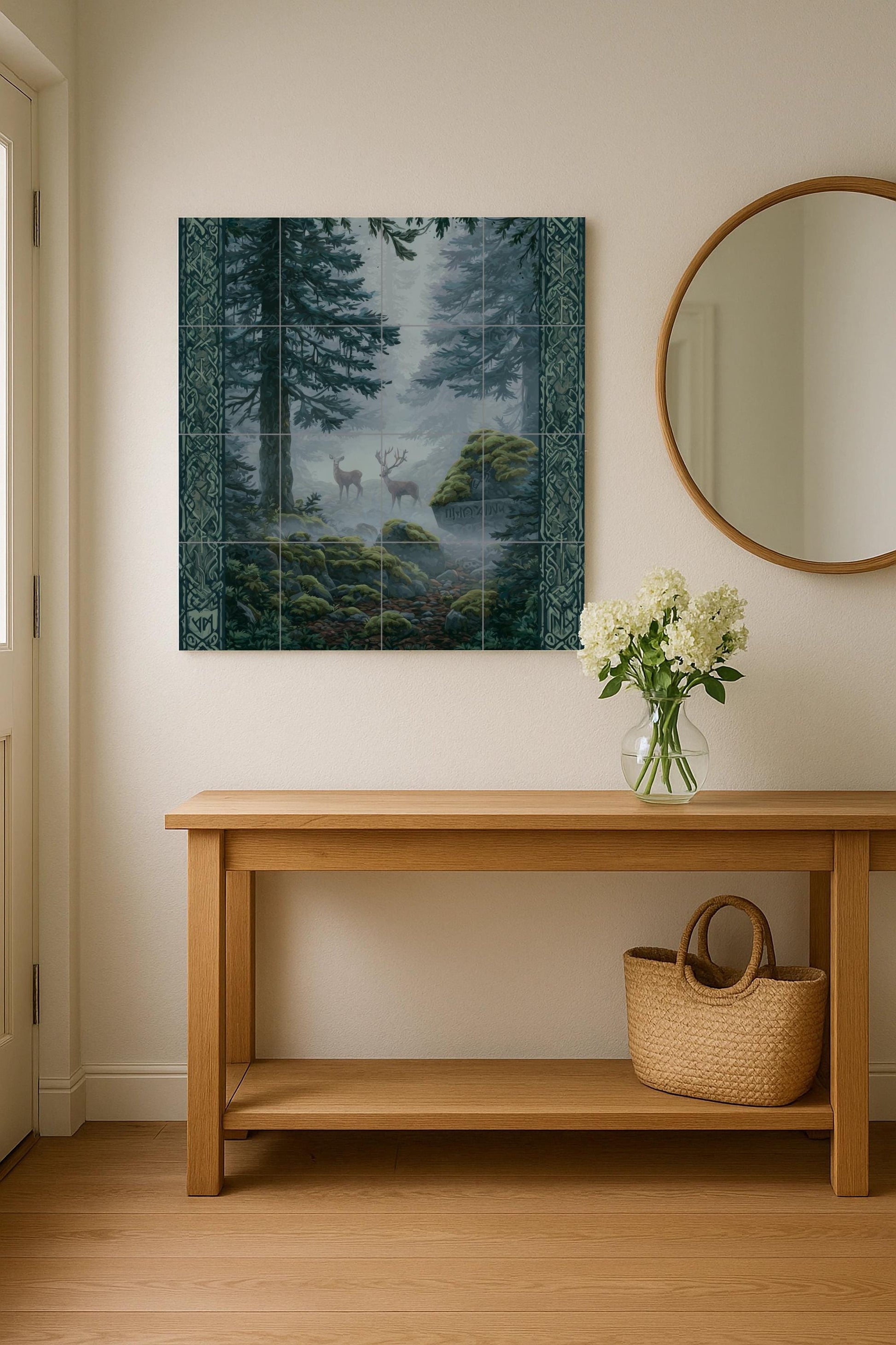 Forest Nordic — Mythology Wall Art · Ceramic Tile Mural