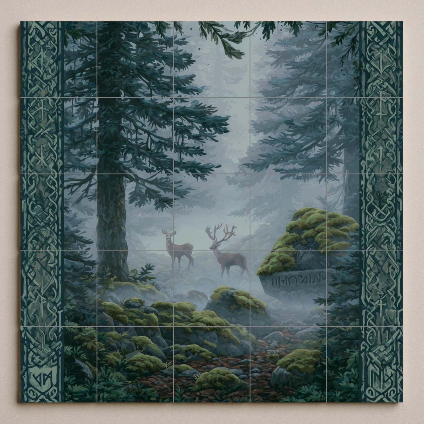 Forest Nordic — Mythology Wall Art · Ceramic Tile Mural