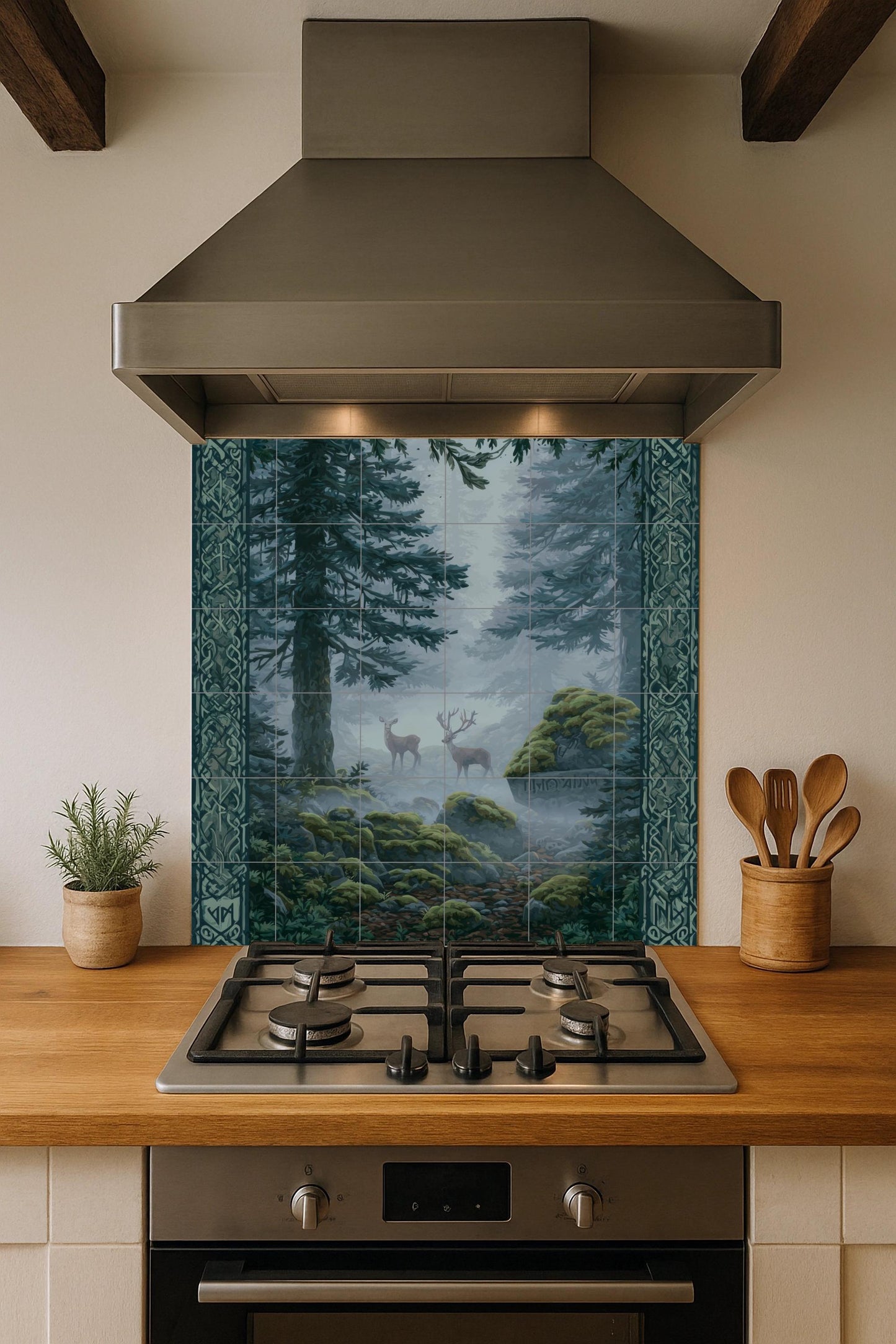 Forest Nordic — Mythology Wall Art · Ceramic Tile Mural