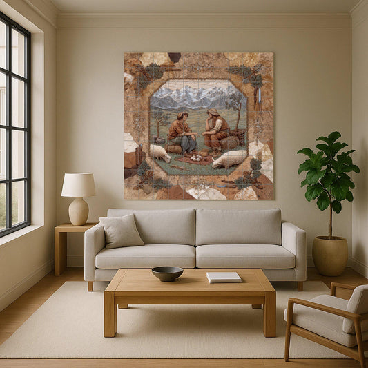 Pastores alpinos — Kitchen & Country Scene · Ceramic Tile Mural