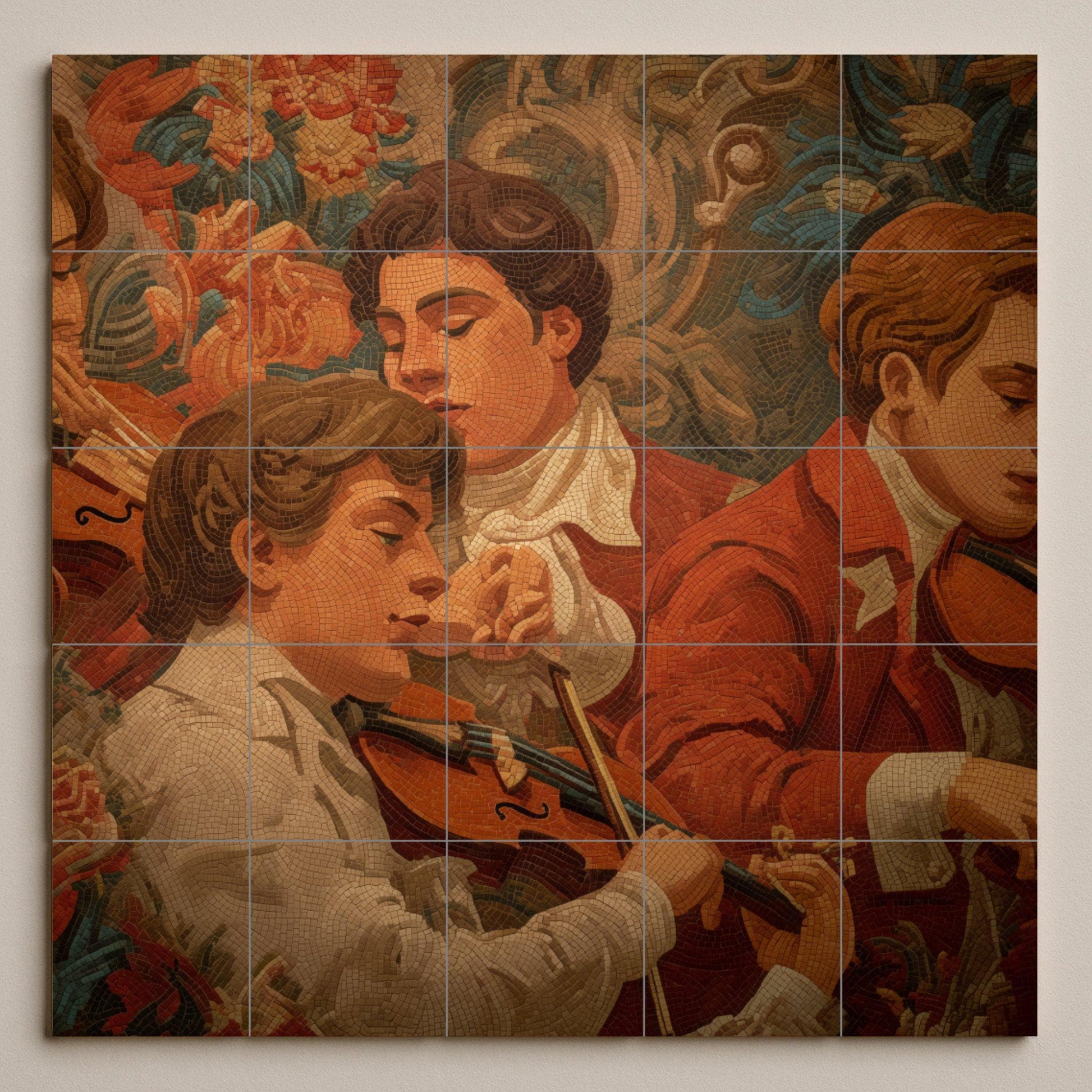 Músicos gitanos de Budapest — Art Rustique de Ferme, Art Mural en Céramique