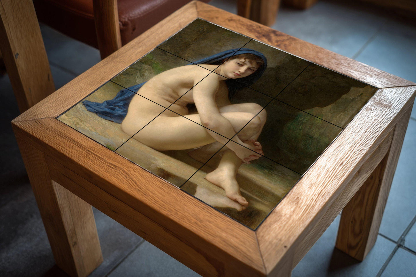 Desnudo Sentado di Bouguereau — Murale in Piastrelle di Ceramica · Capolavoro d'Arte