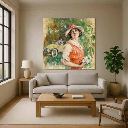 Romantic of the años 20 · Ceramic Wall Mural — Mythology Wall Art