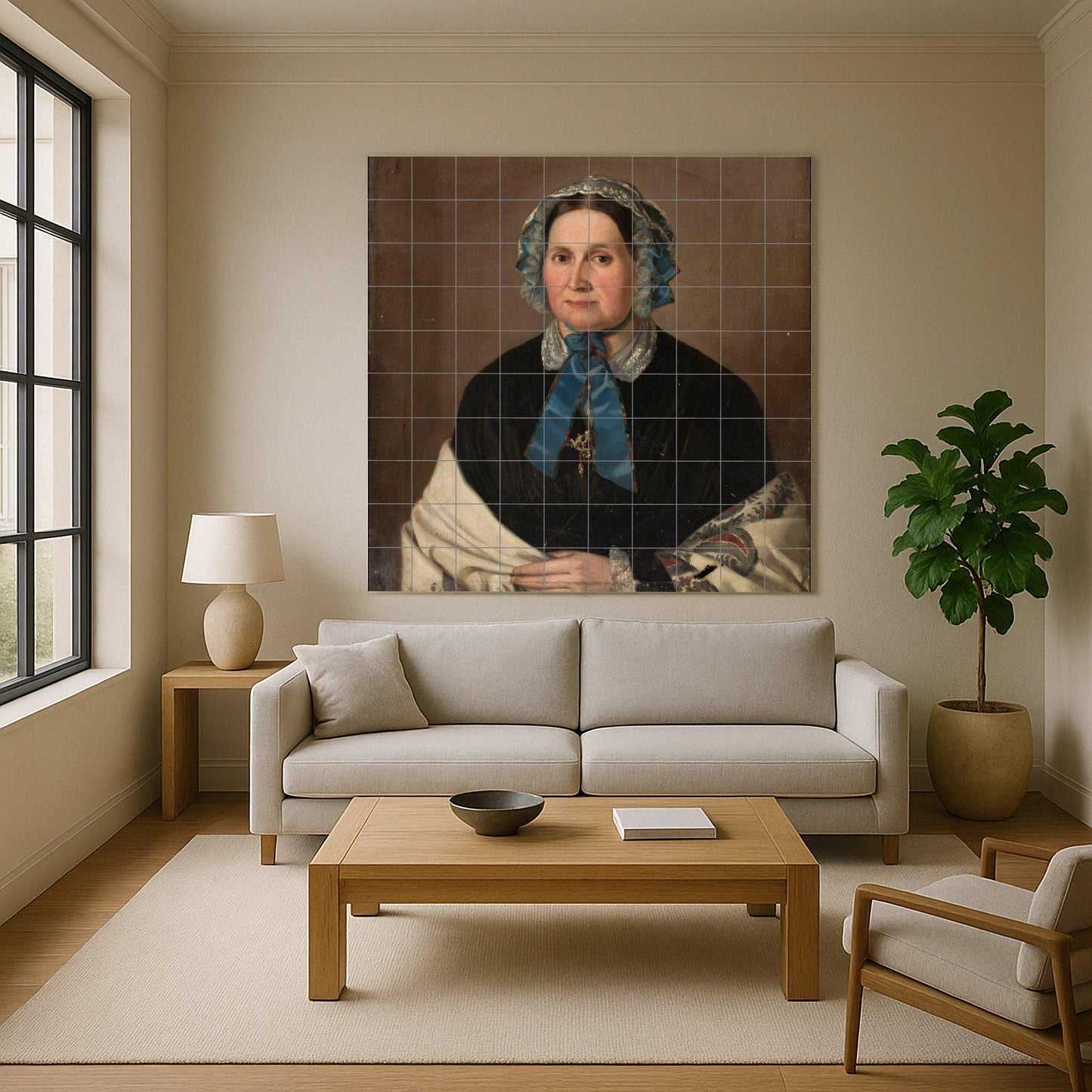 Mural de retrato de mujer victoriana