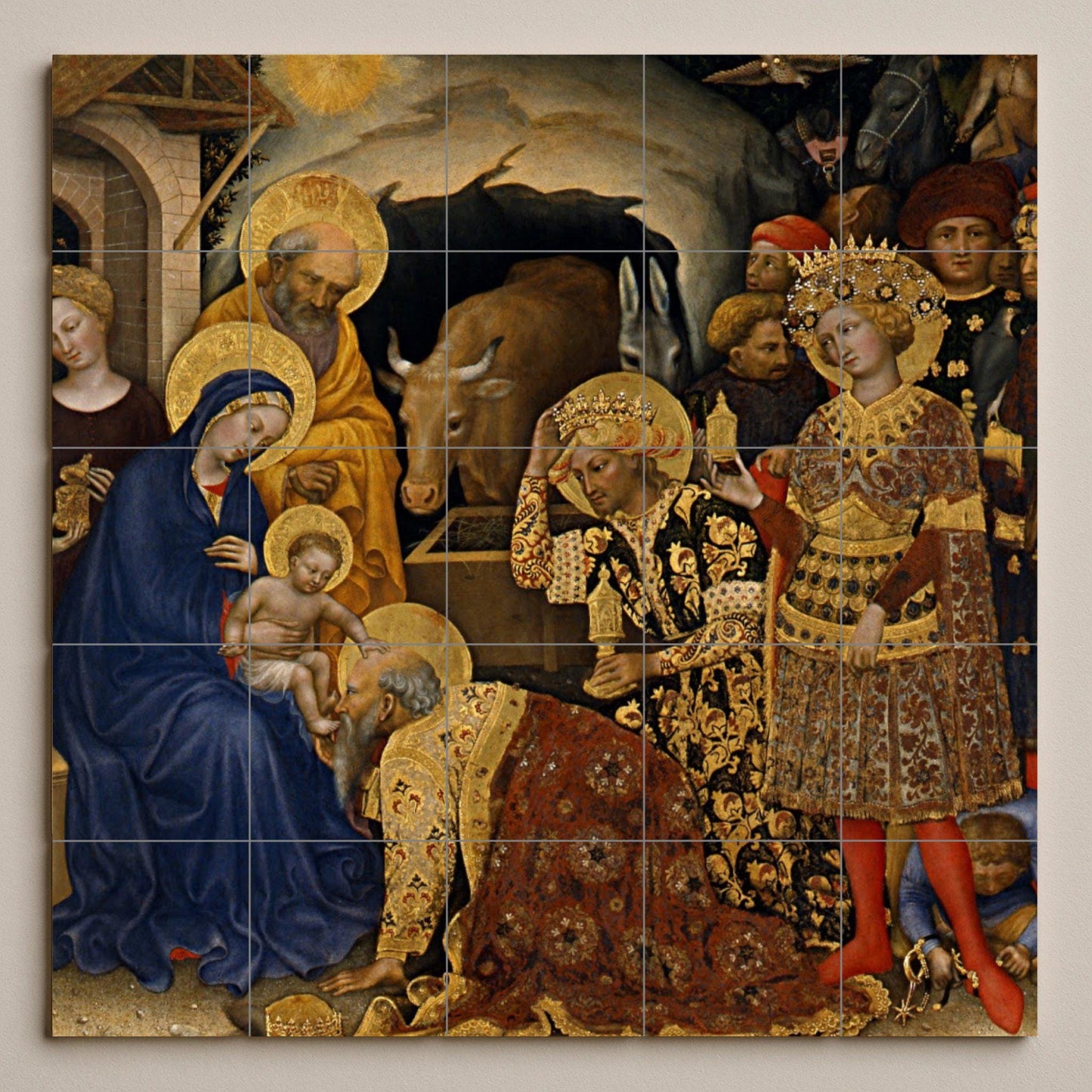 Anbetung der Könige · Keramik-Wandbild — Biblische Szene