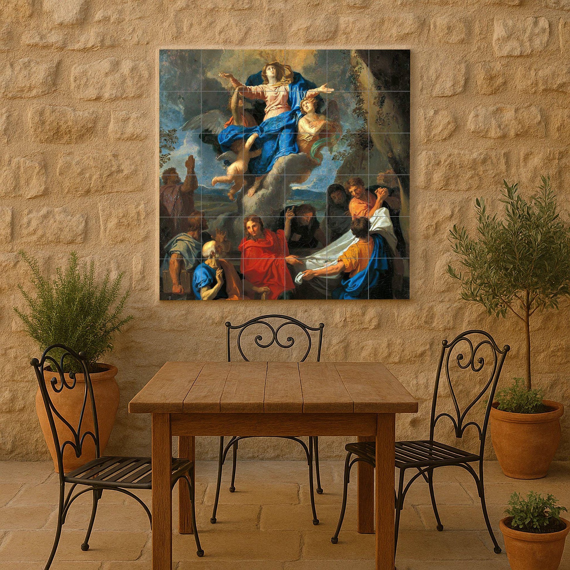 Asunción von Maria · Keramik-Wandbild — Christliche Wandkunst