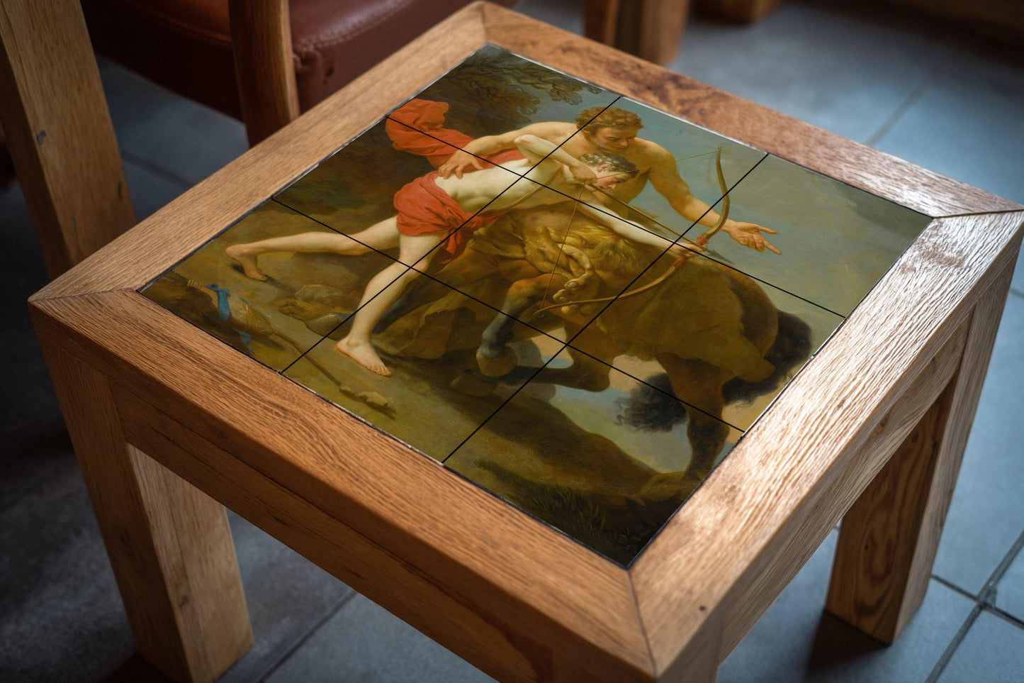 Aquiles e Quirón — Decoro di Leggenda Antica, Arte da Parete in Ceramica
