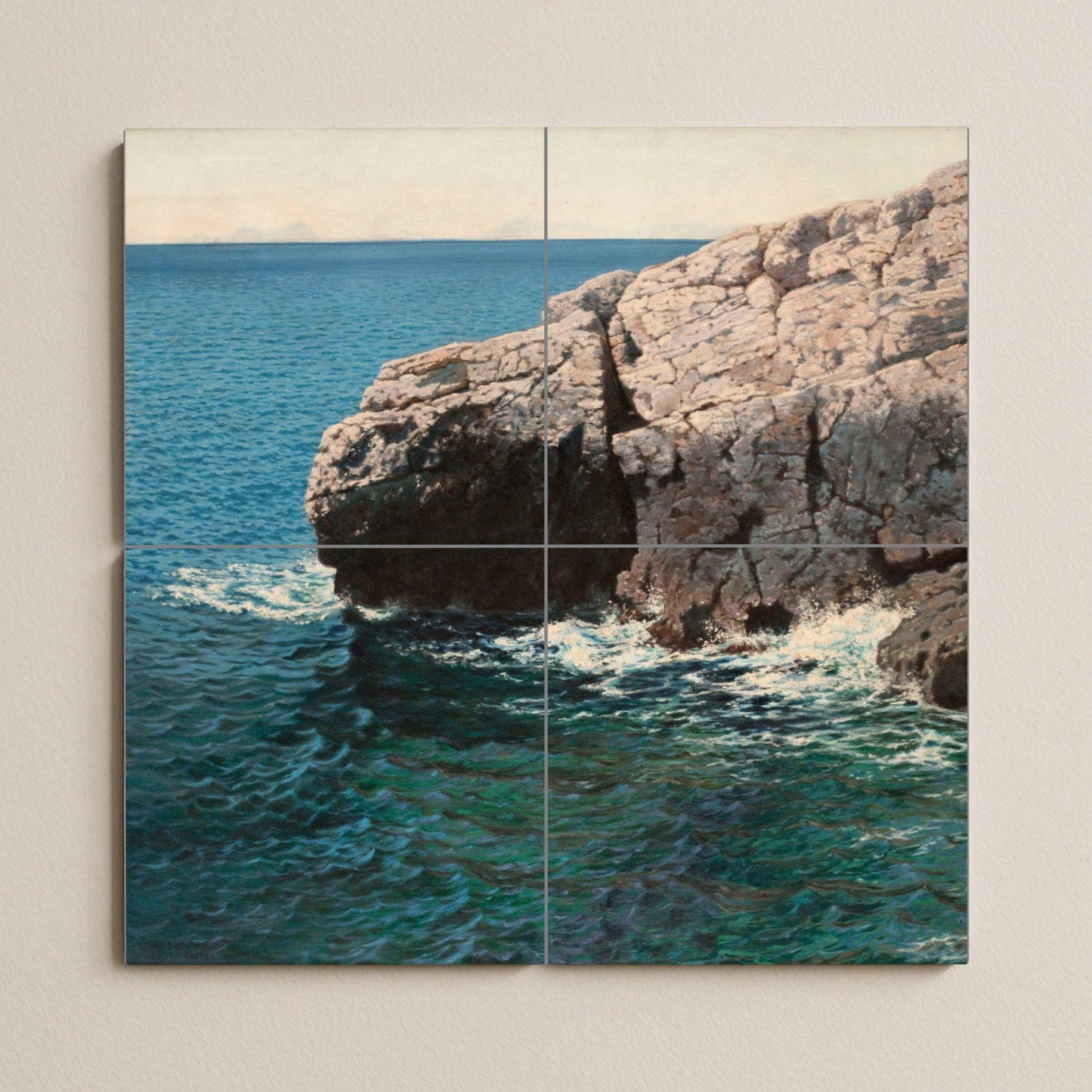 Acantilados costeros — Arte di Mare e Costa, Arte da Parete in Ceramica