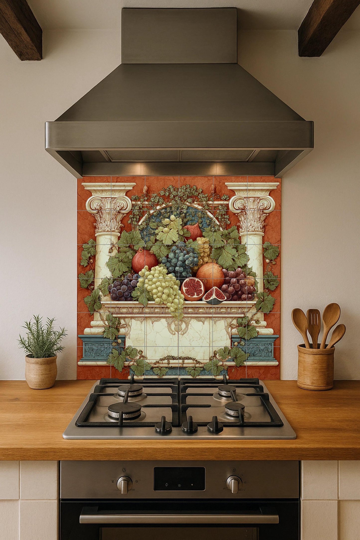 Frutta Romane · Murale Ceramico — Cucina di Campagna