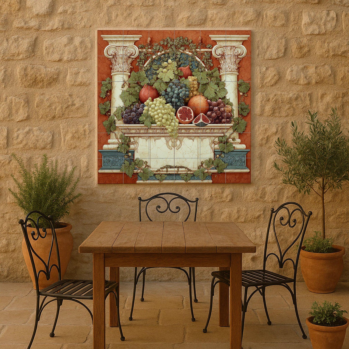 Frutta Romane · Murale Ceramico — Cucina di Campagna