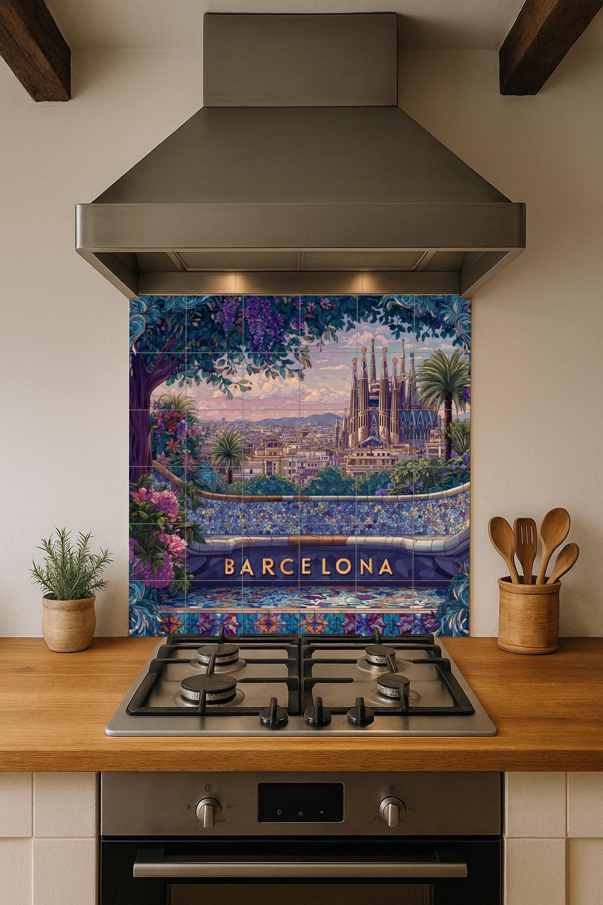 Barcelona — Christian Wall Art · Tile Wall Art