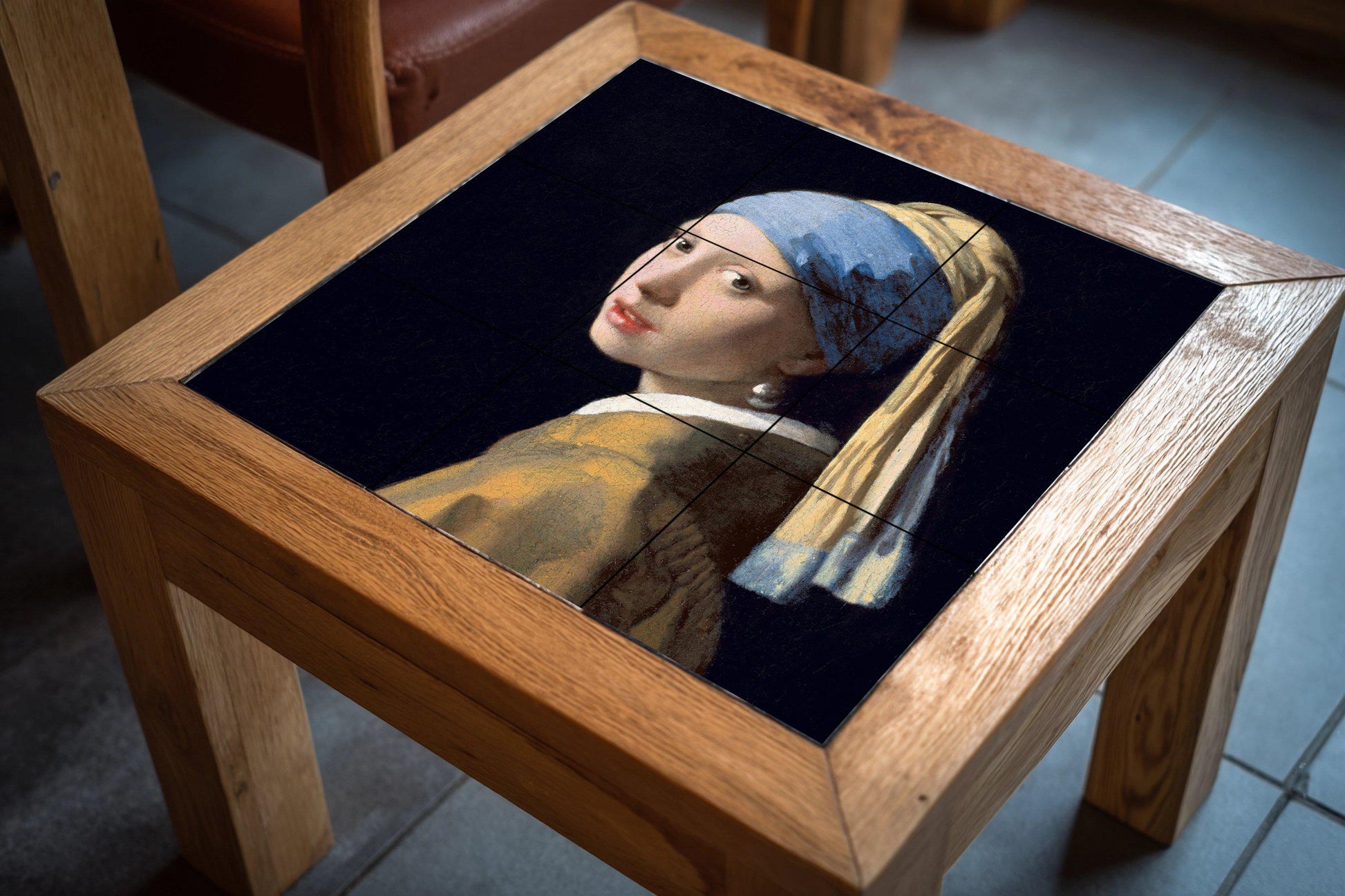 Fliesenbild Das Mädchen mit dem Perlenohrring — Museums-Reproduktion
