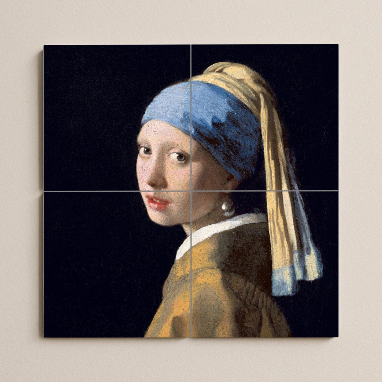 Fliesenbild Das Mädchen mit dem Perlenohrring — Museums-Reproduktion