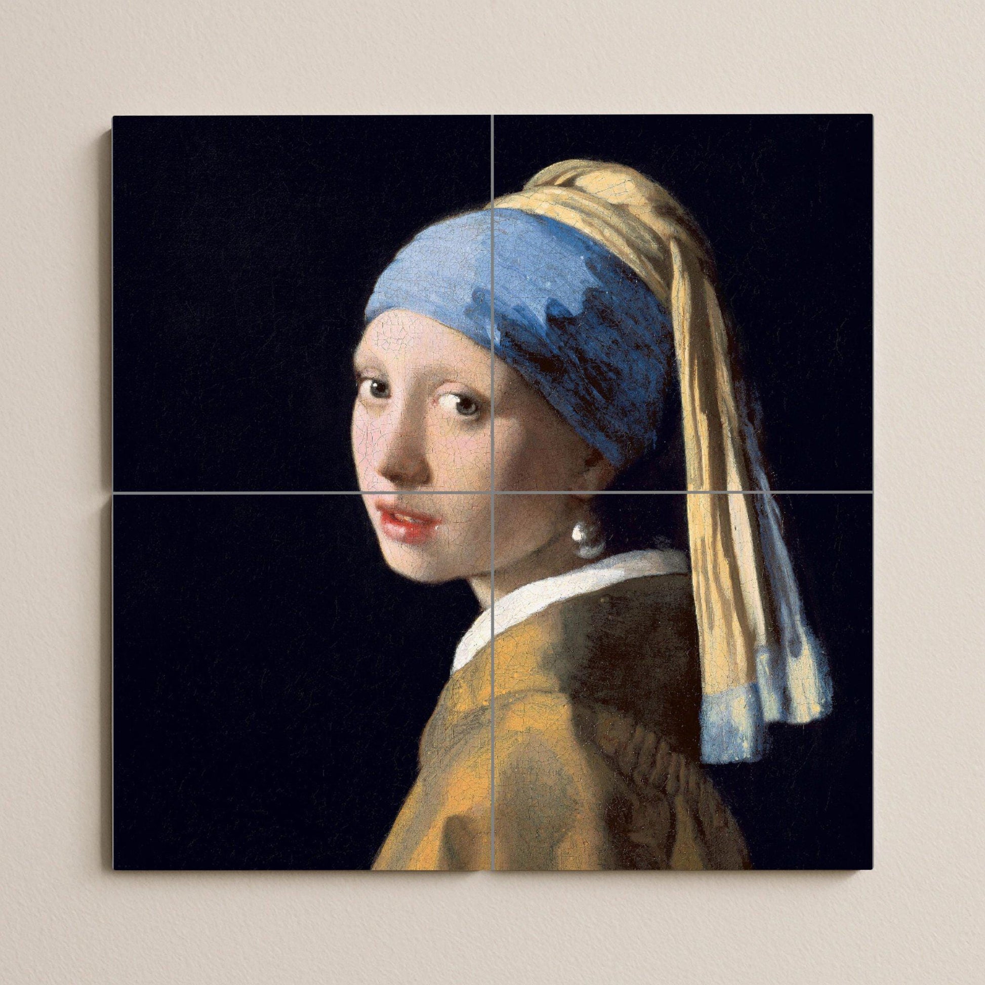 Fliesenbild Das Mädchen mit dem Perlenohrring — Museums-Reproduktion