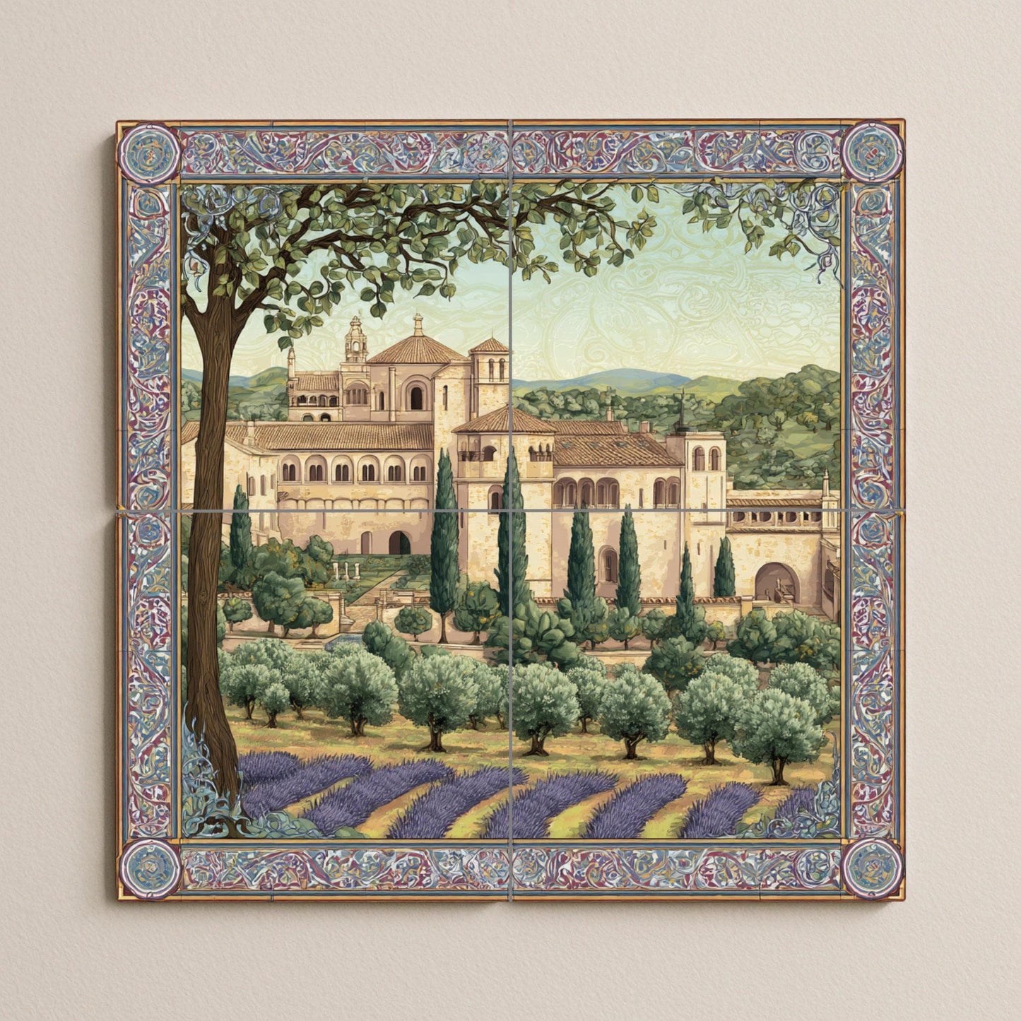 Murale in Piastrelle Monasterio di Poblet — Scena Biblica