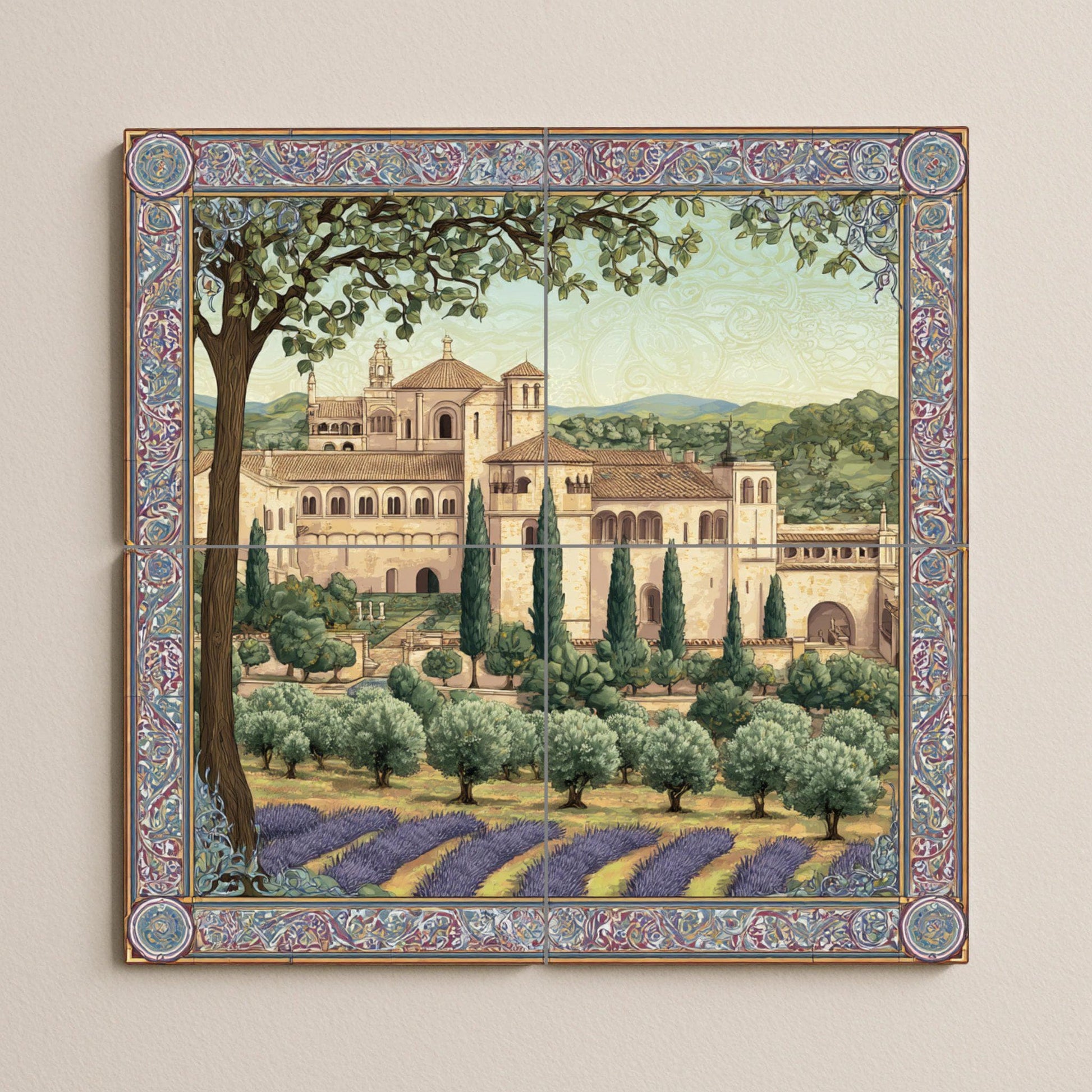 Murale in Piastrelle Monasterio di Poblet — Scena Biblica