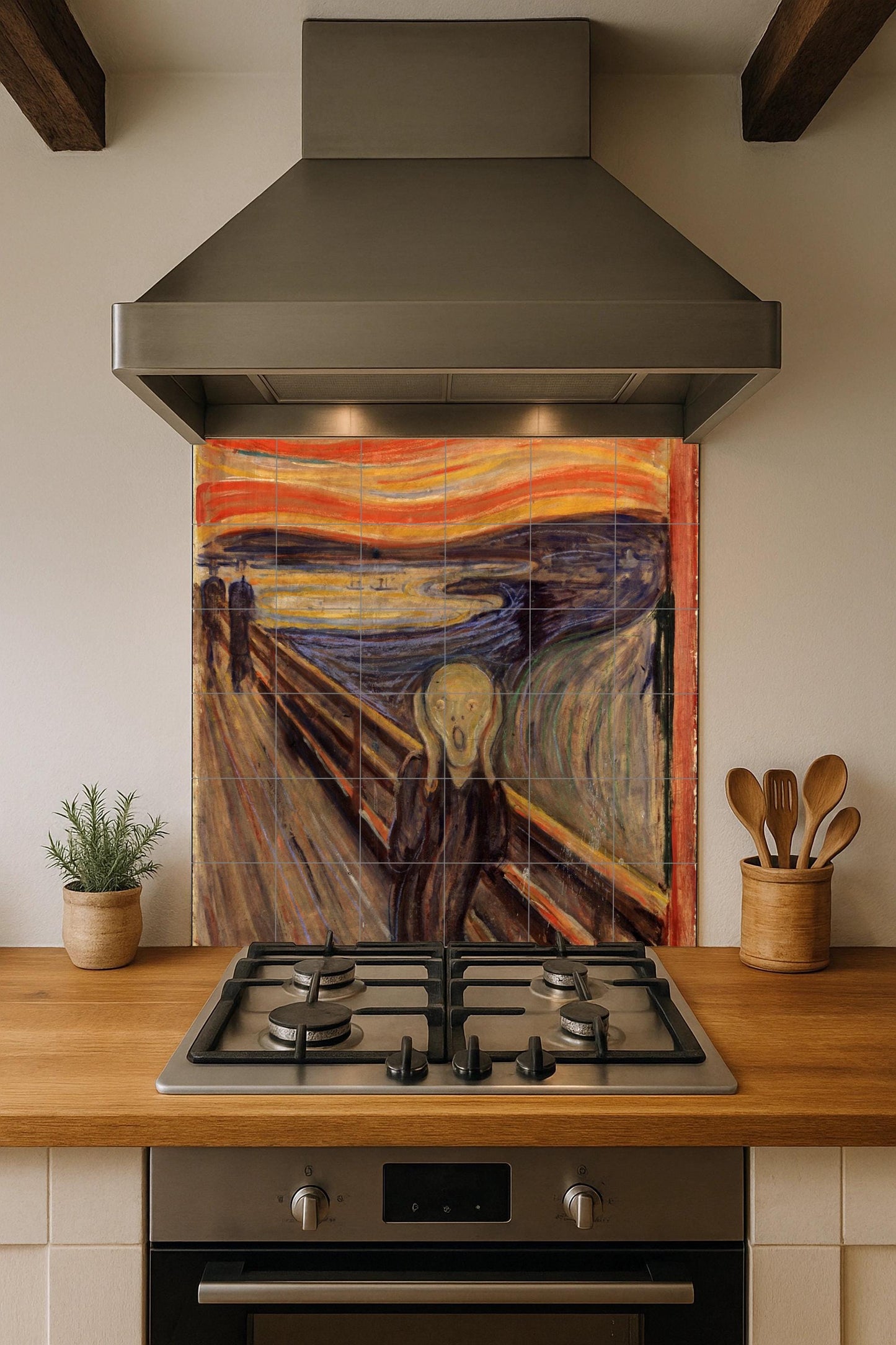 Mural de azulejos "El Grito" de Munch
