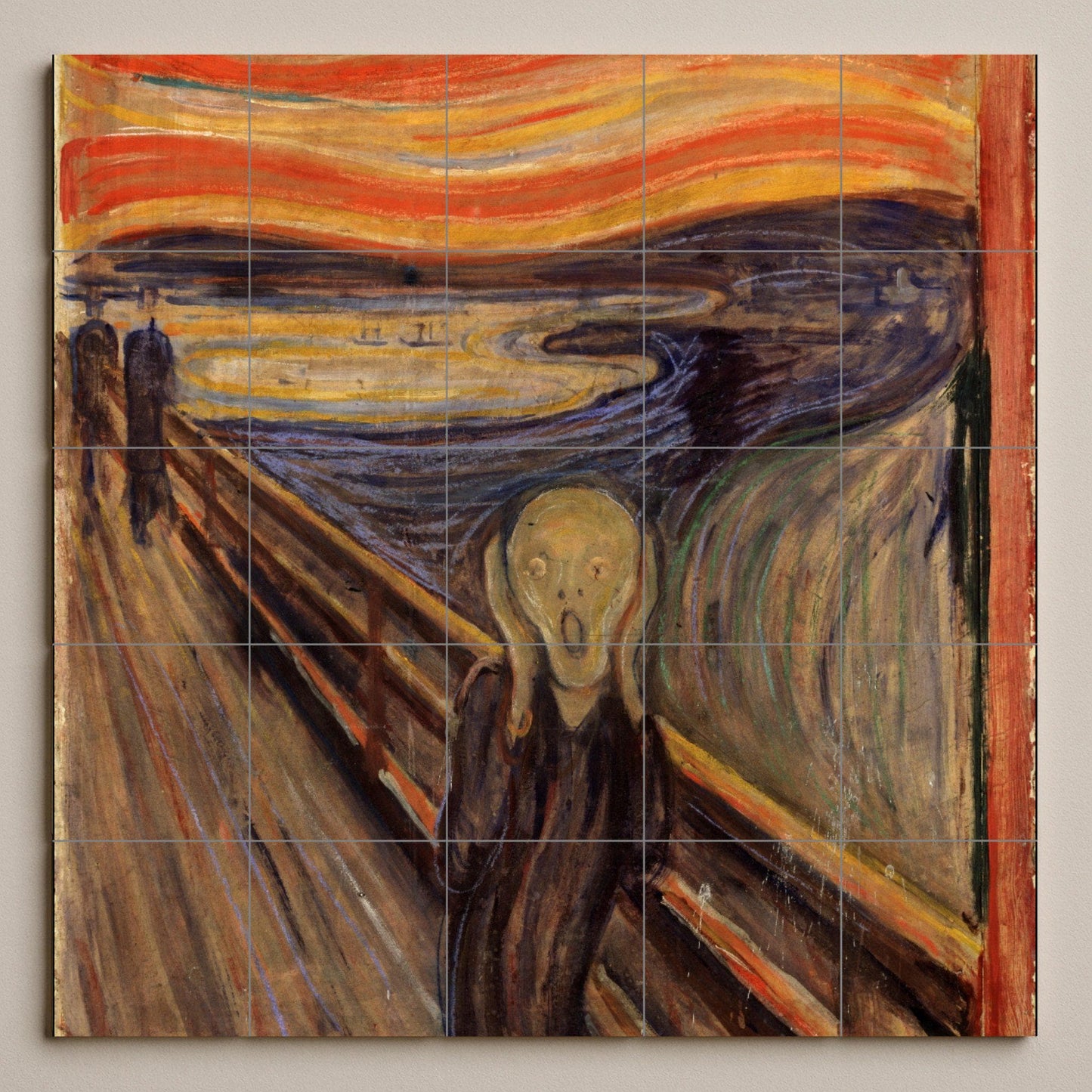 Mural de azulejos "El Grito" de Munch