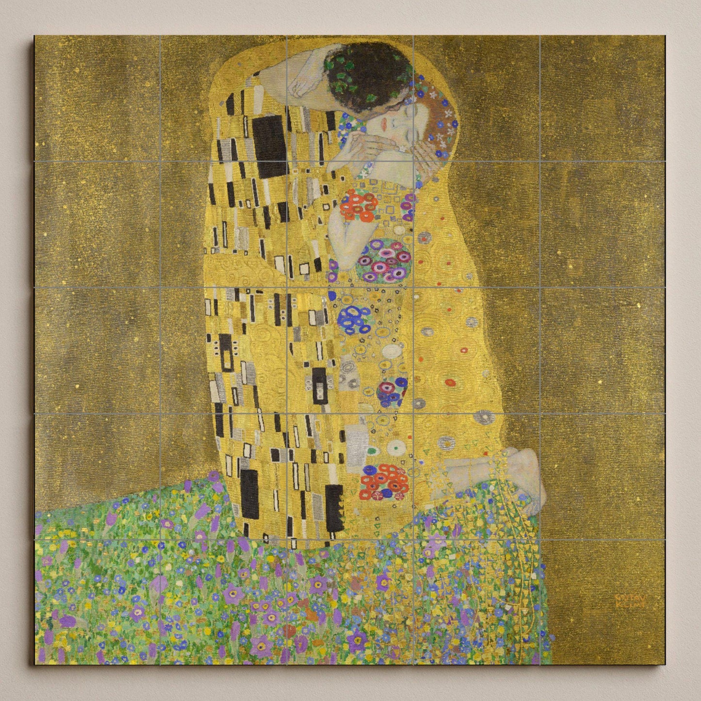 "il Beso" di Klimt · Murale Ceramico — Pittura Classica in Piastrelle