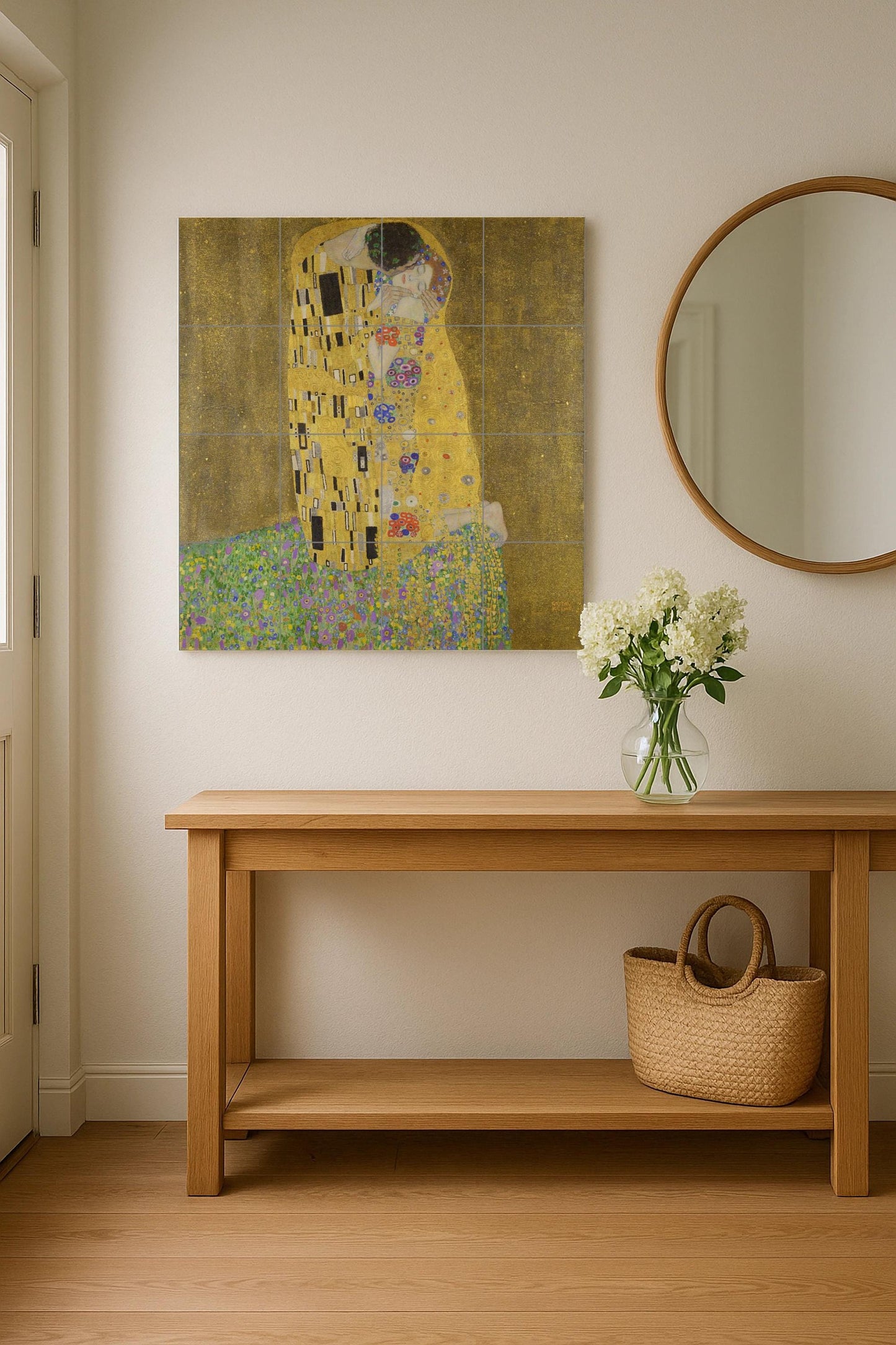"il Beso" di Klimt · Murale Ceramico — Pittura Classica in Piastrelle