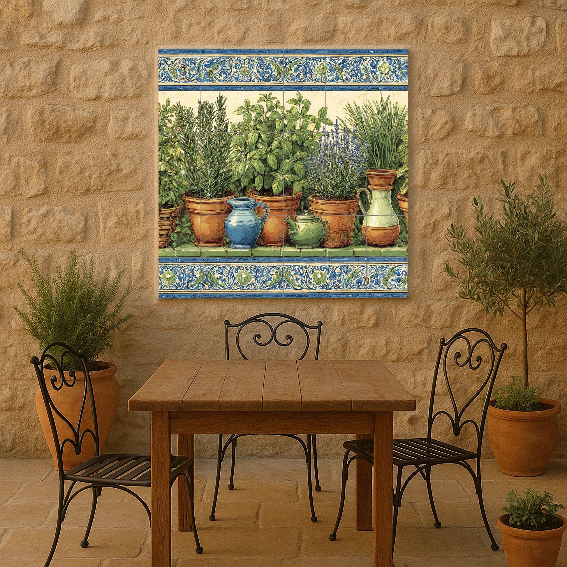 Fliesenbild Garten von hierbas — Landhausküchen-Kunst